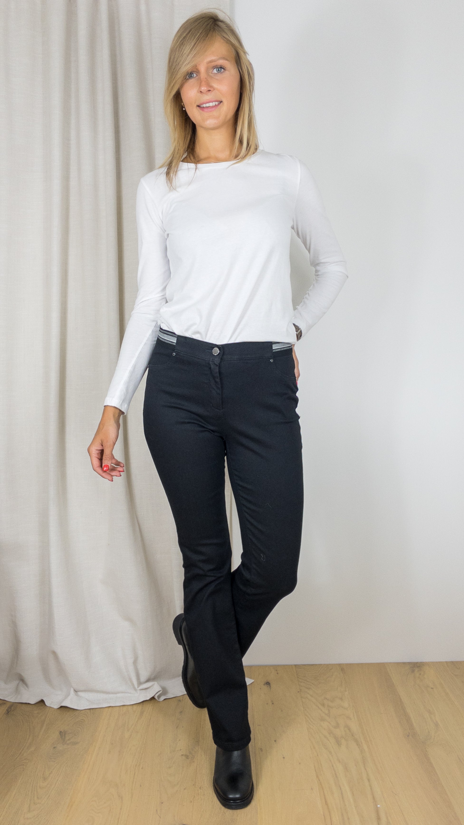 PANTALON BOOTCUT TONI JENNY NOIR