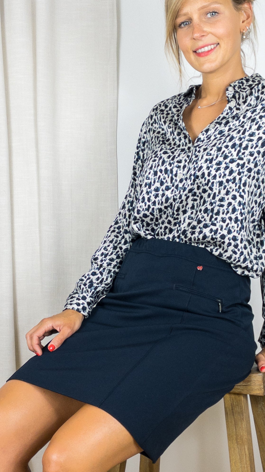 BLOUSE IMPRIMÉE TONI 14646-9 78034 GRIS