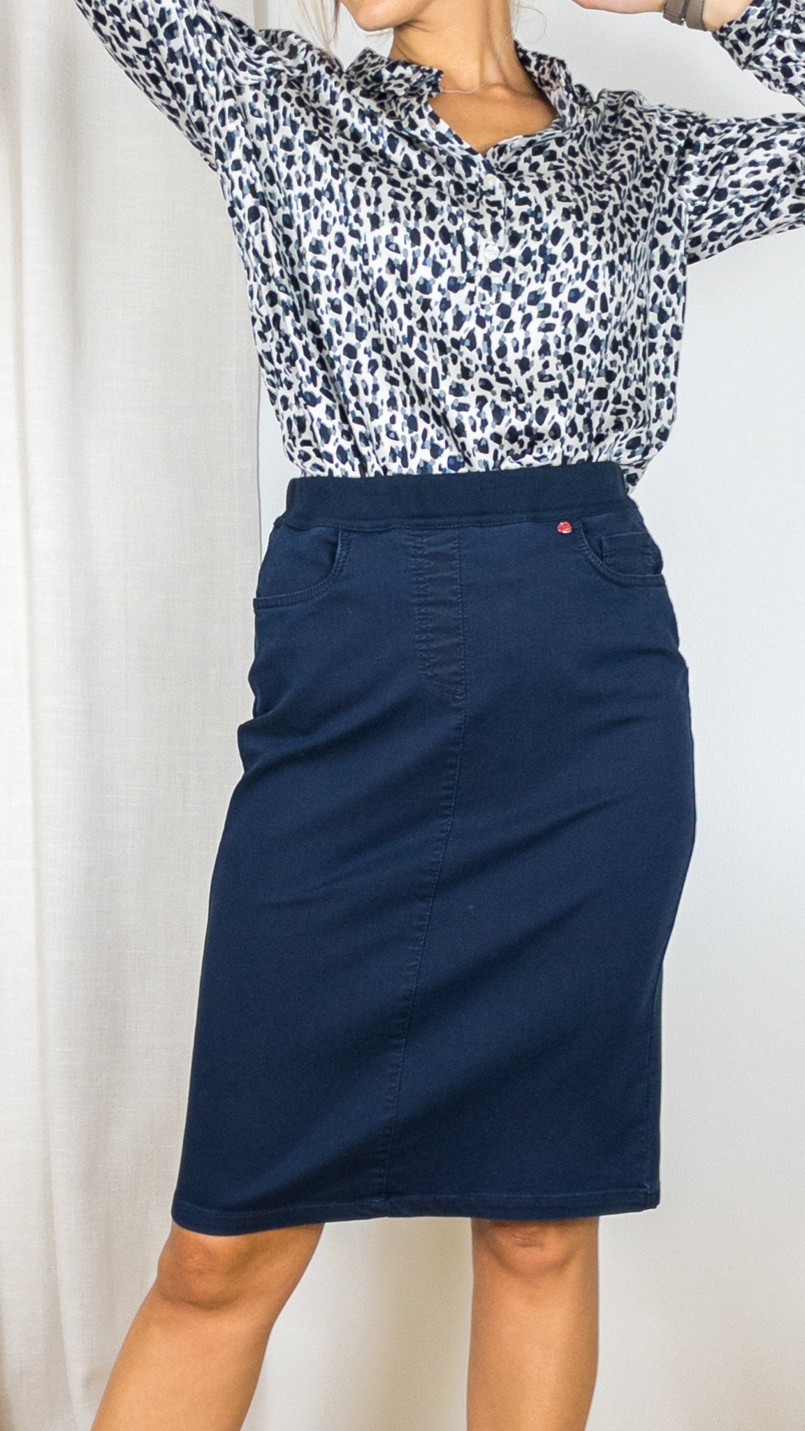 JUPE DROITE TONI 2907-7 21021 MY DARLING BLUE BLACK