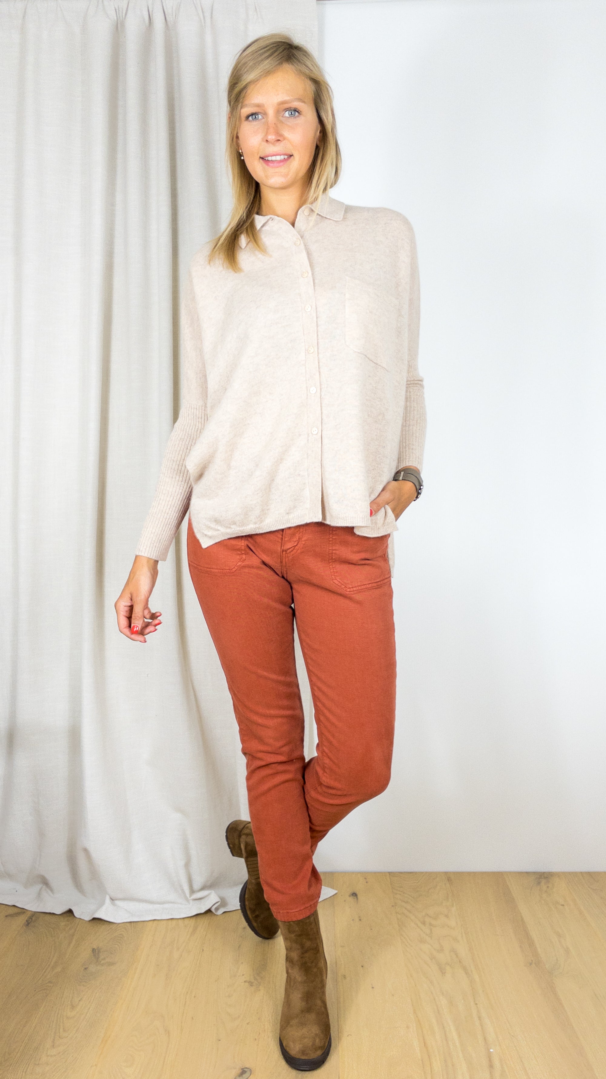 PULL COL CHEMISE ANDREA NOT SHY DUNE BEIGE