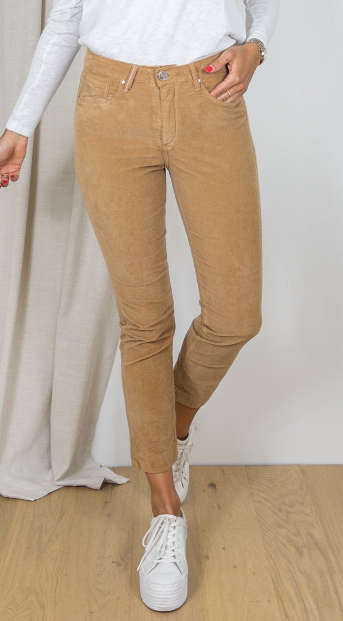 PANTALON DENIM STUDIO MARIN VELOURS PALATINE KRAFT CAMEL