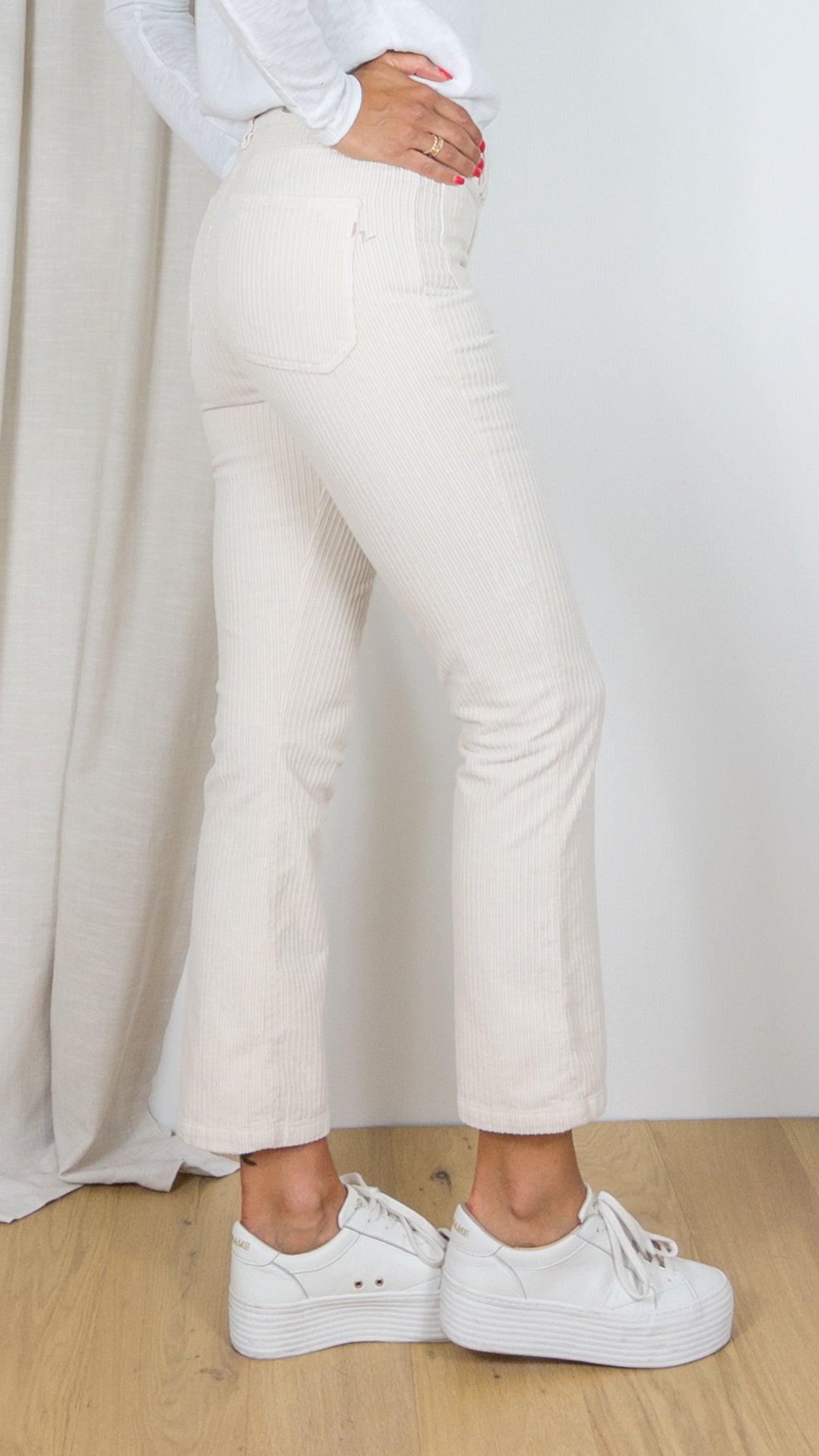 PANTALON OLIVIA BIG CORD ISLOW NACRE CREME