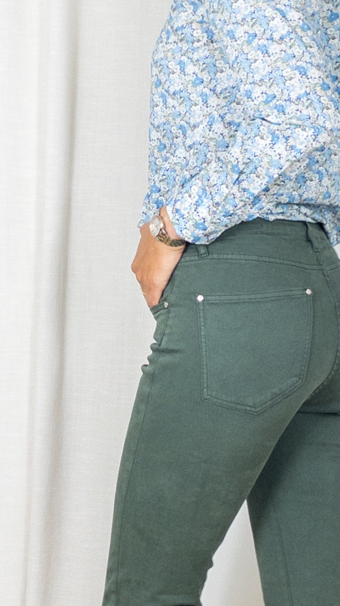 PANTALON SLIM ISLOW MALO DRILL FEUILLE KAKI CLAIR