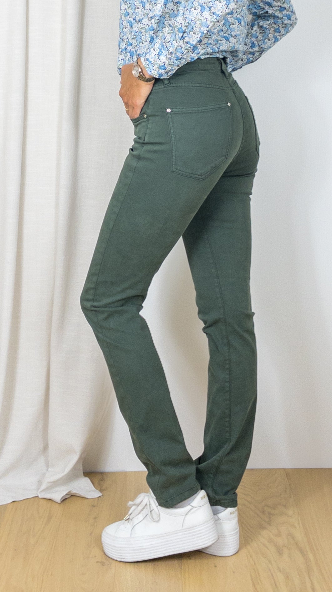 PANTALON SLIM ISLOW MALO DRILL FEUILLE KAKI CLAIR