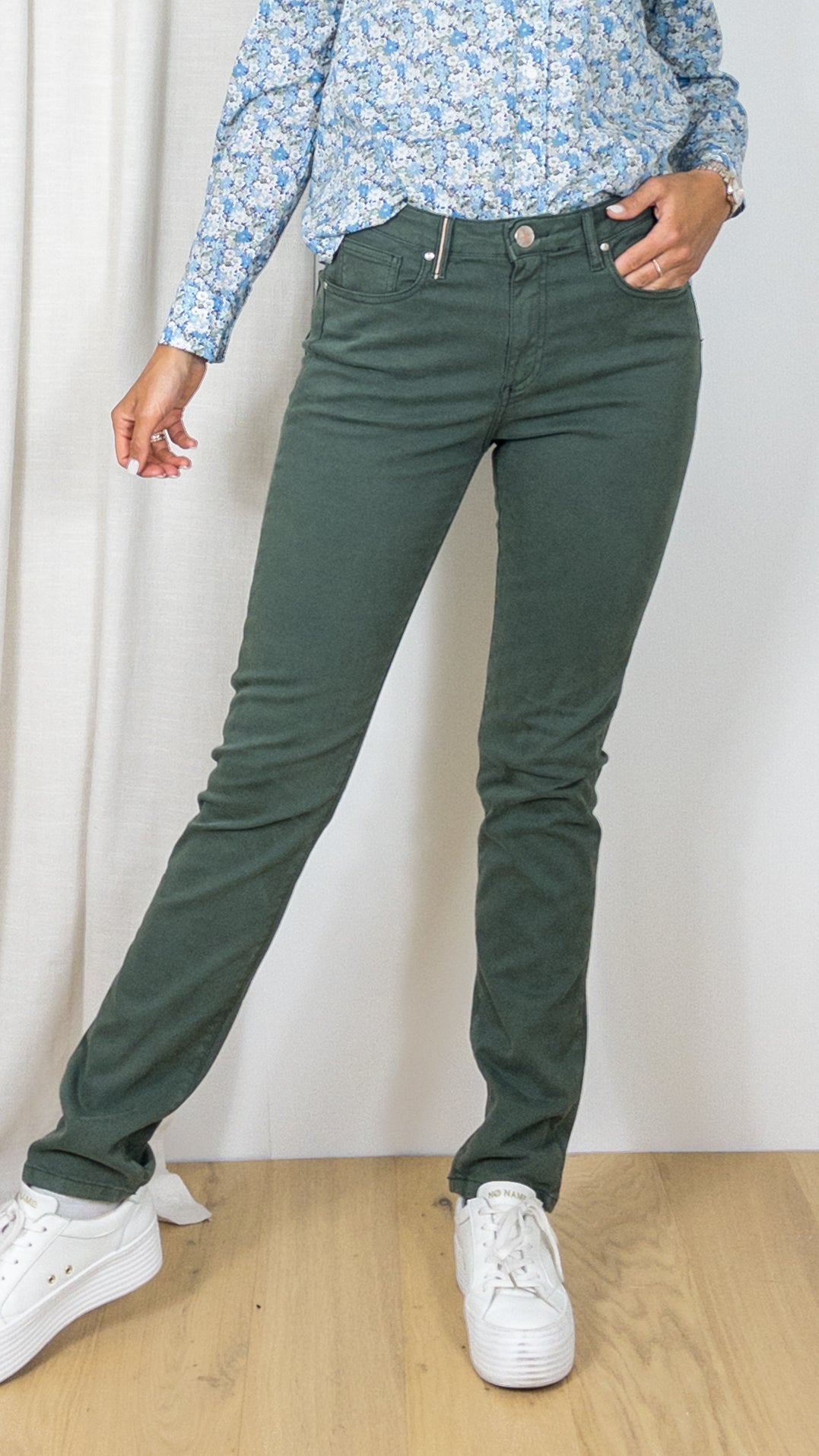 PANTALON SLIM ISLOW MALO DRILL FEUILLE KAKI CLAIR