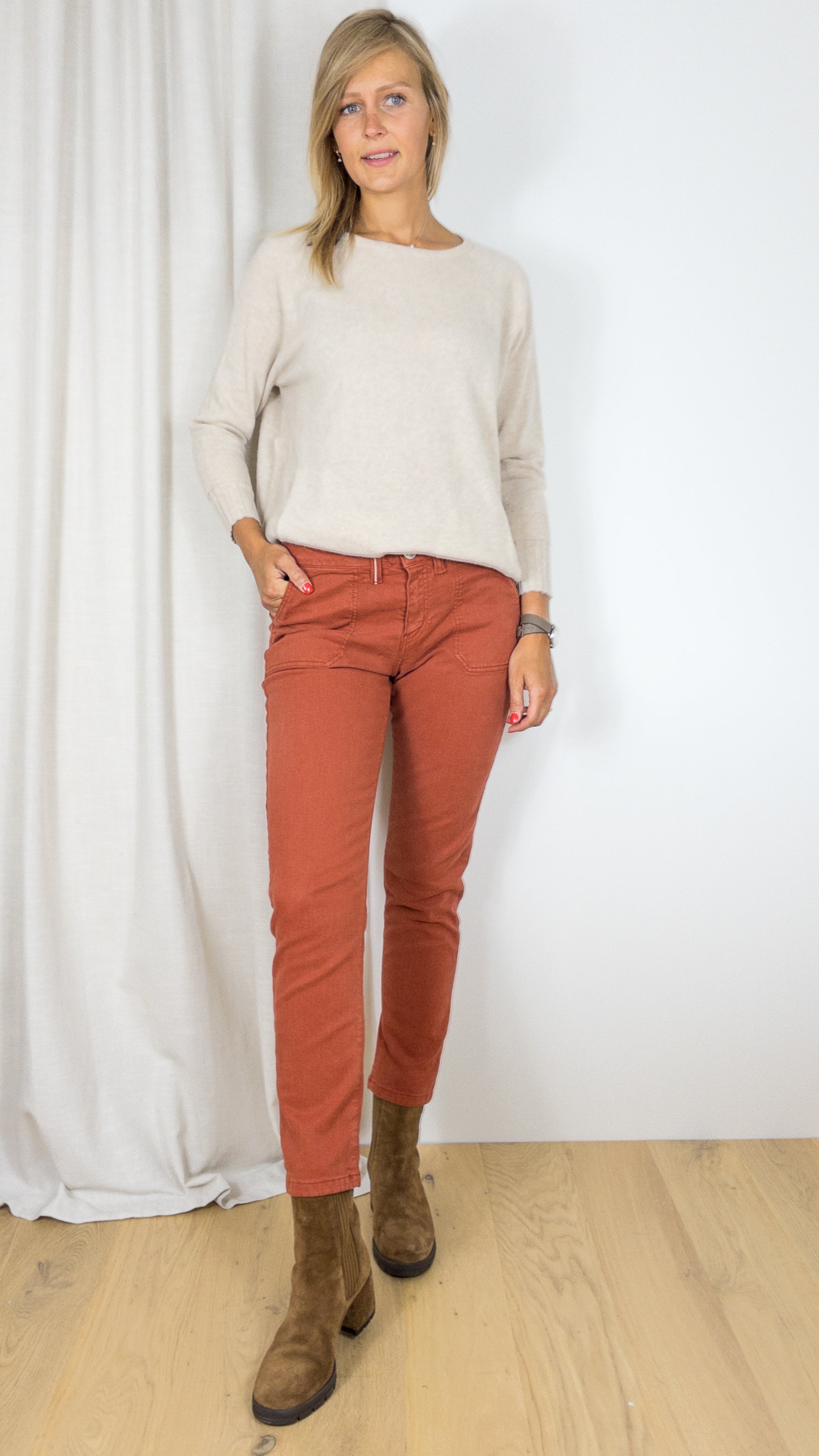 PANTALON ISLOW MORGANE SOFT DRILL PES ESPELETTE ROUILLE