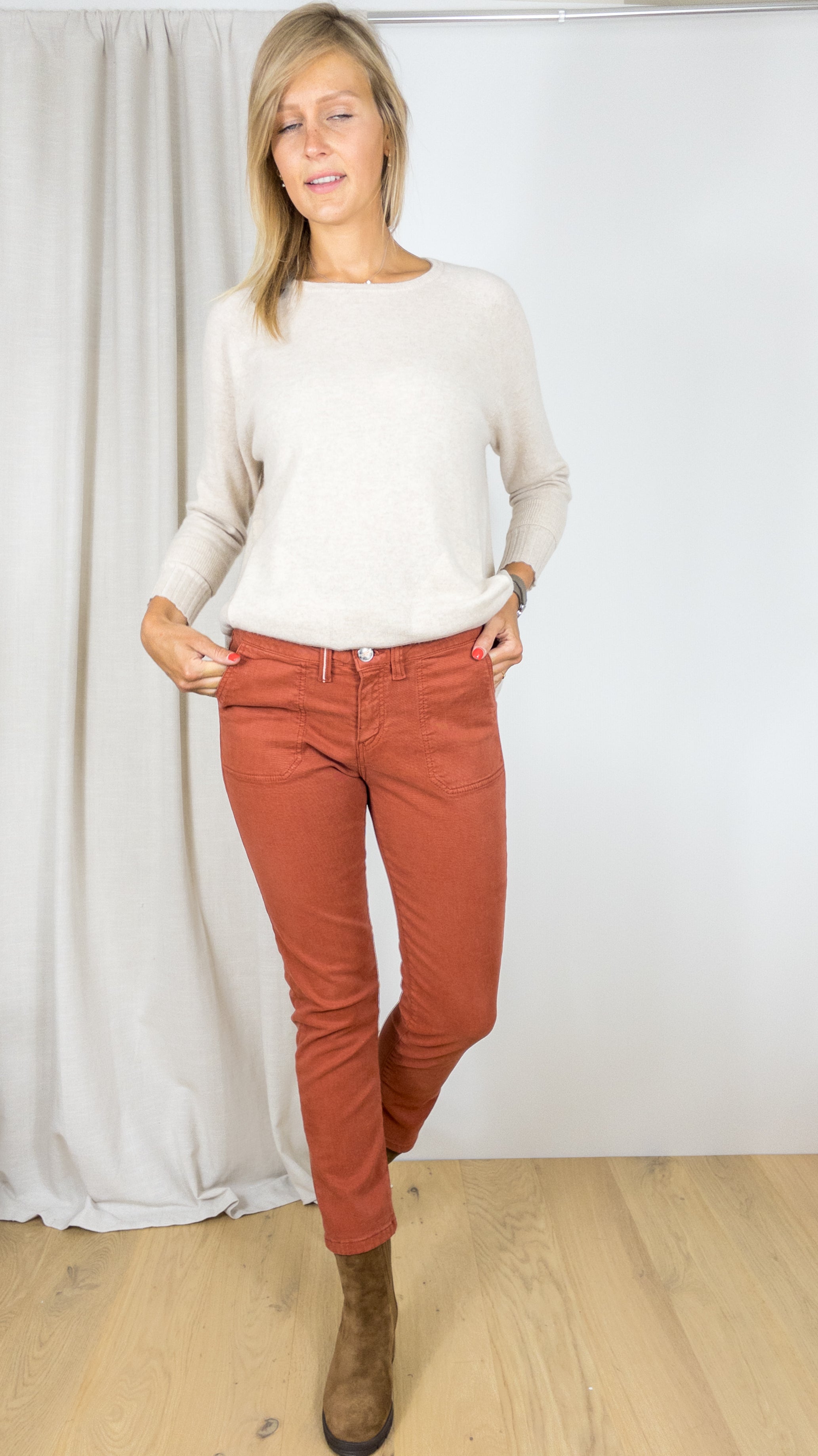 PANTALON ISLOW MORGANE SOFT DRILL PES ESPELETTE ROUILLE