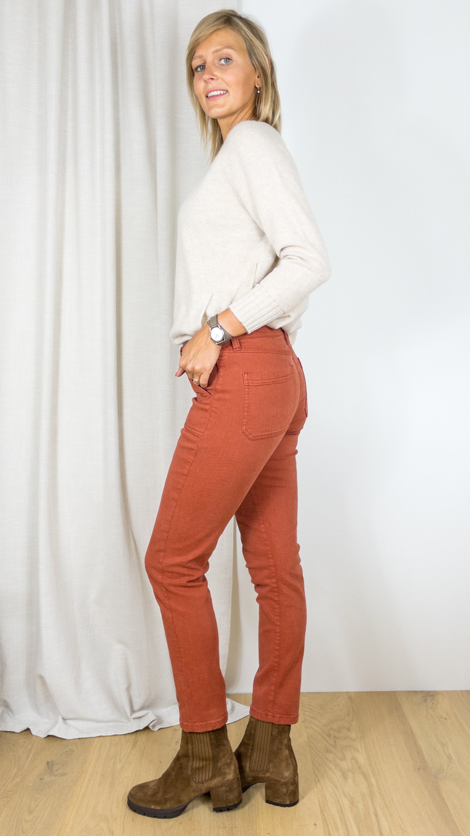 PANTALON ISLOW MORGANE SOFT DRILL PES ESPELETTE ROUILLE