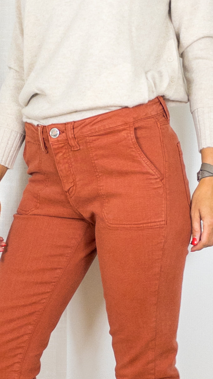 PANTALON ISLOW MORGANE SOFT DRILL PES ESPELETTE ROUILLE