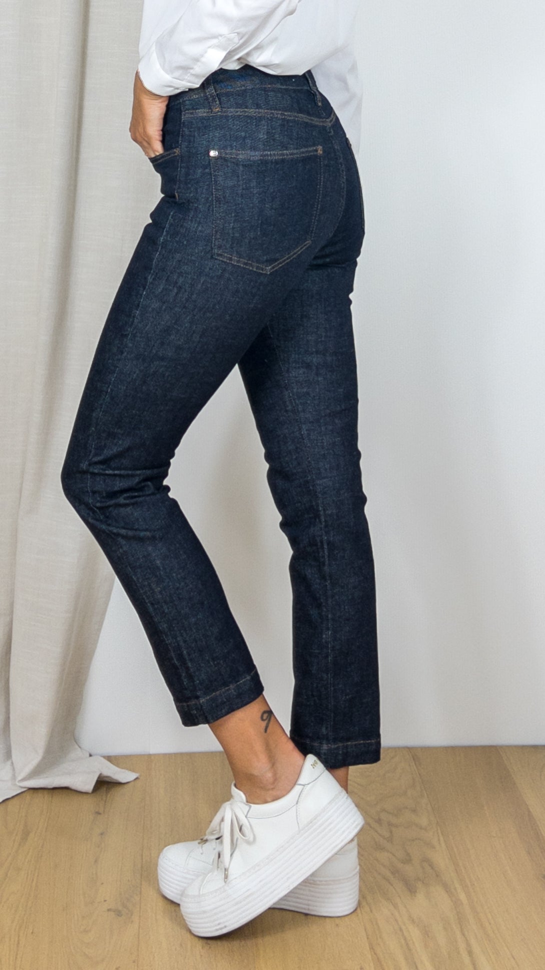 JEANS COLETTE RECYCLED BLUE DENIM RAW RINSE