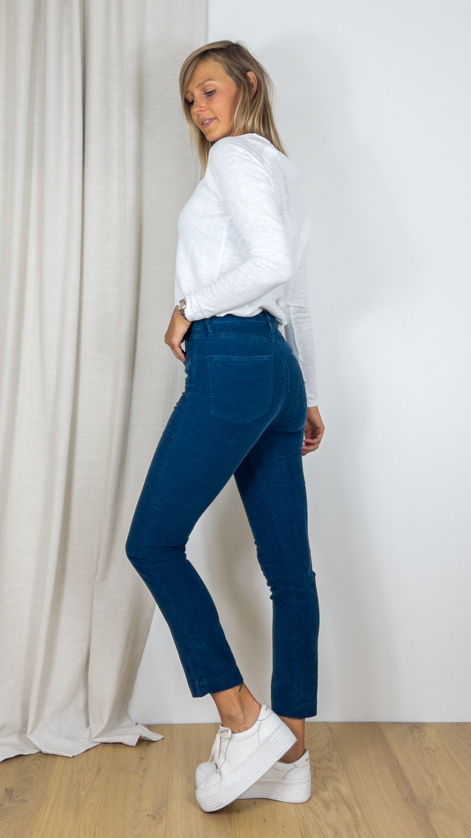PANTALON DENIM STUDIO COLETTE CLASSIC CORD MISTRAL CANARD