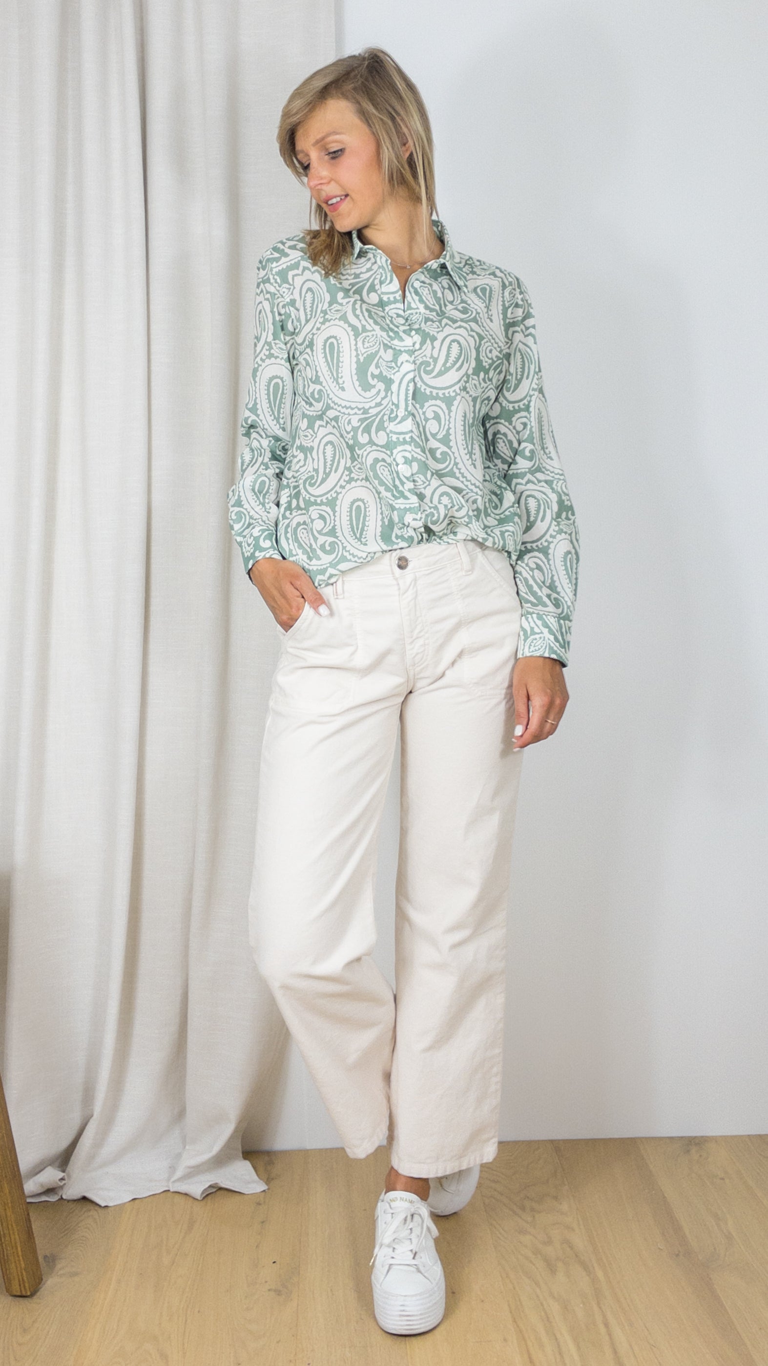 CHEMISE EN COTON IMPRIME CACHEMIRE CORAZ HARTFORD GREEN