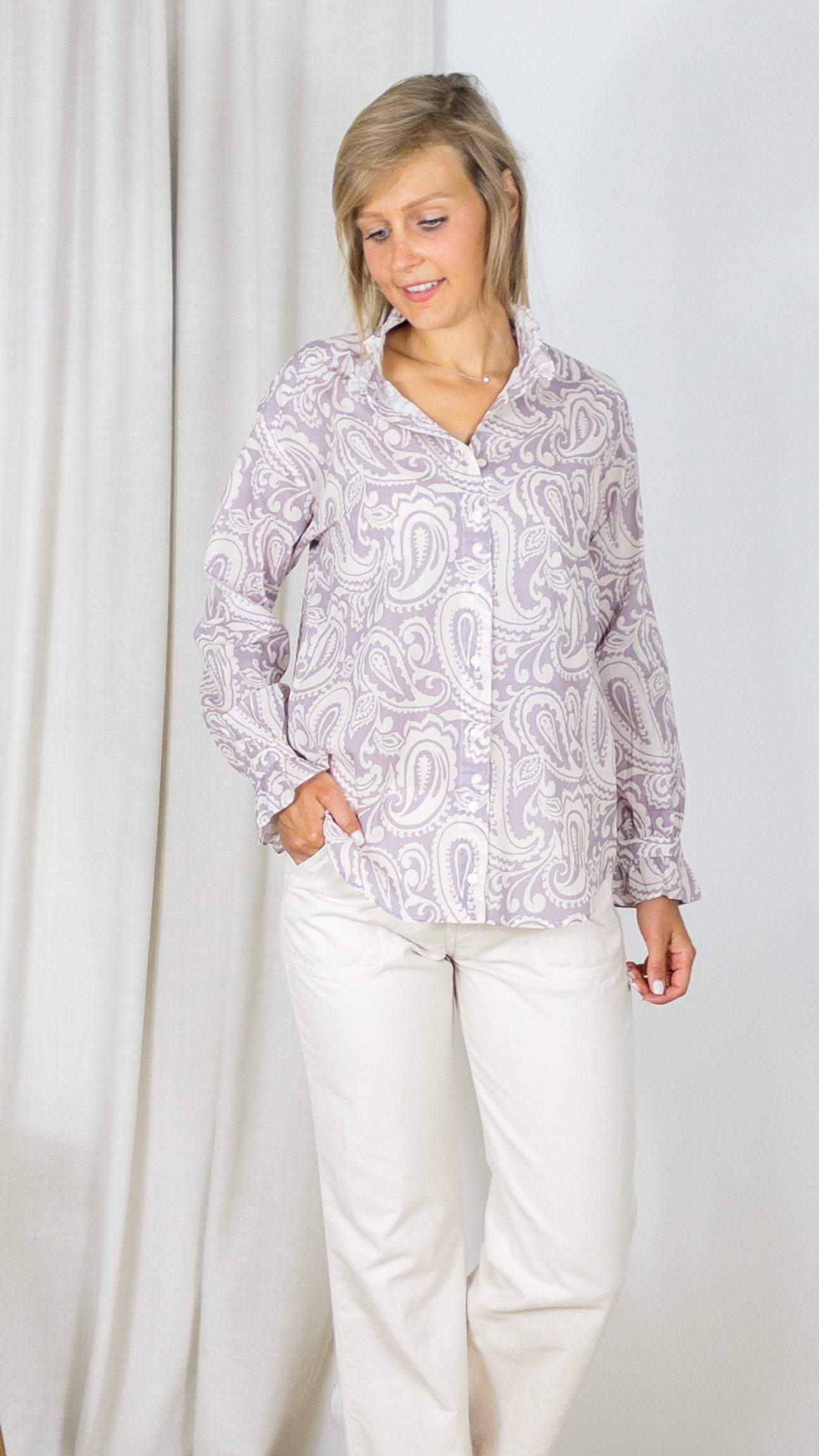 BLOUSE IMPRIMEE EN COTON HARTFORD COMEDY PARME