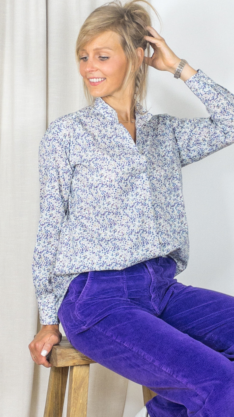 CHEMISE IMPRIMEE LIBERTY VIOLET 625BACA CAMU HARTFORD