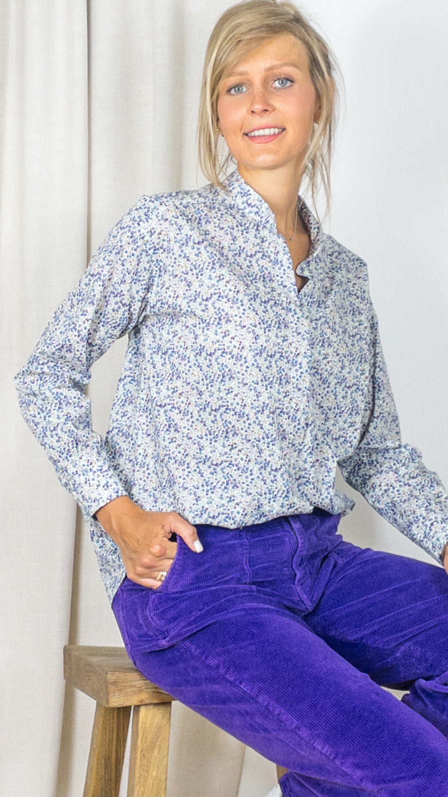 CHEMISE IMPRIMEE LIBERTY VIOLET 625BACA CAMU HARTFORD