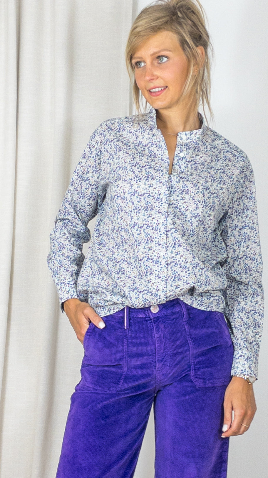 CHEMISE IMPRIMEE LIBERTY VIOLET 625BACA CAMU HARTFORDCHEMISE IMPRIMEE LIBERTY VIOLET 625BACA CAMU HARTFORD