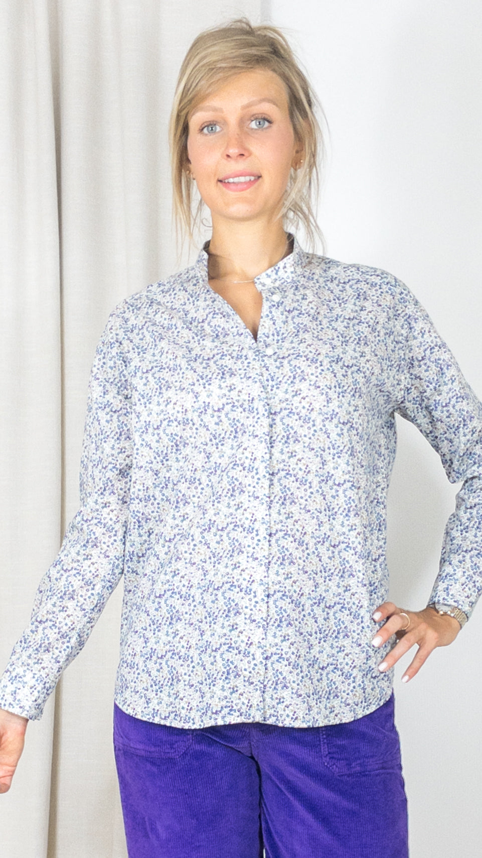 CHEMISE IMPRIMEE LIBERTY VIOLET 625BACA CAMU HARTFORD