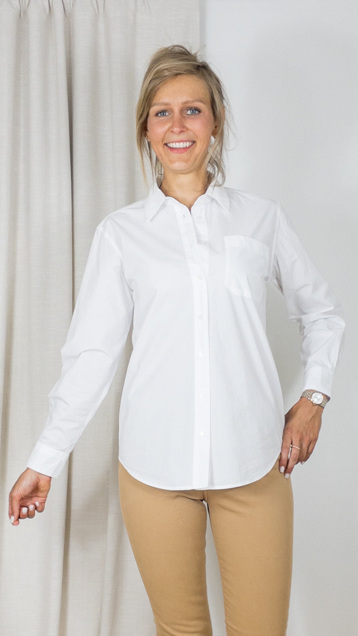 CHEMISE BASE EN POPELINE DE COTON 605BACJ COVER HARTFORD BLANC
