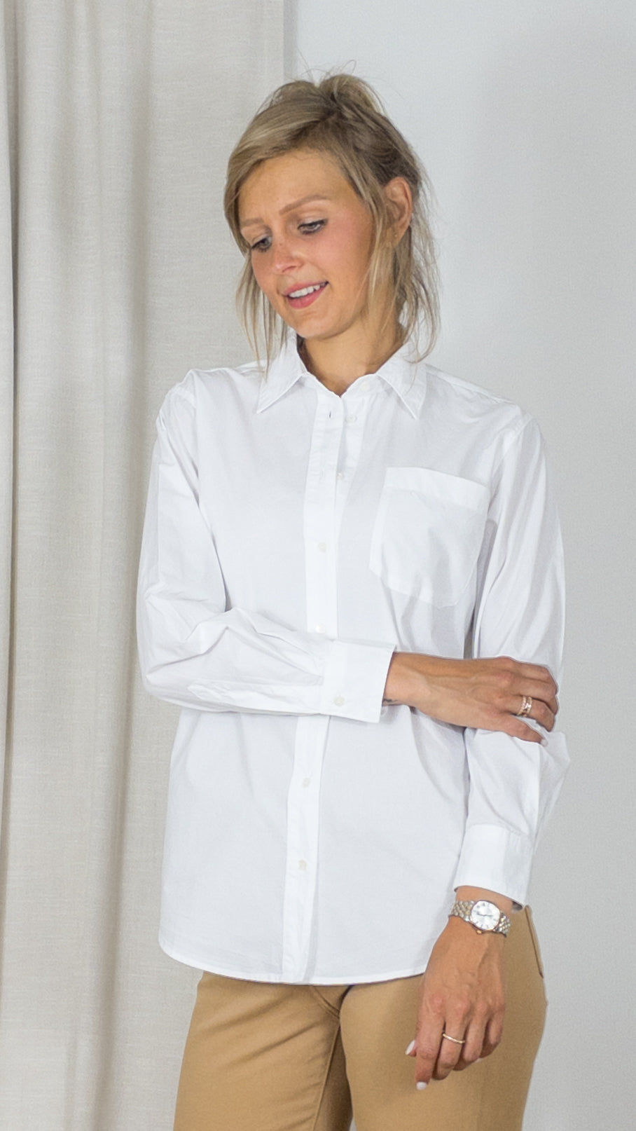 CHEMISE BASE EN POPELINE DE COTON 605BACJ COVER HARTFORD BLANC