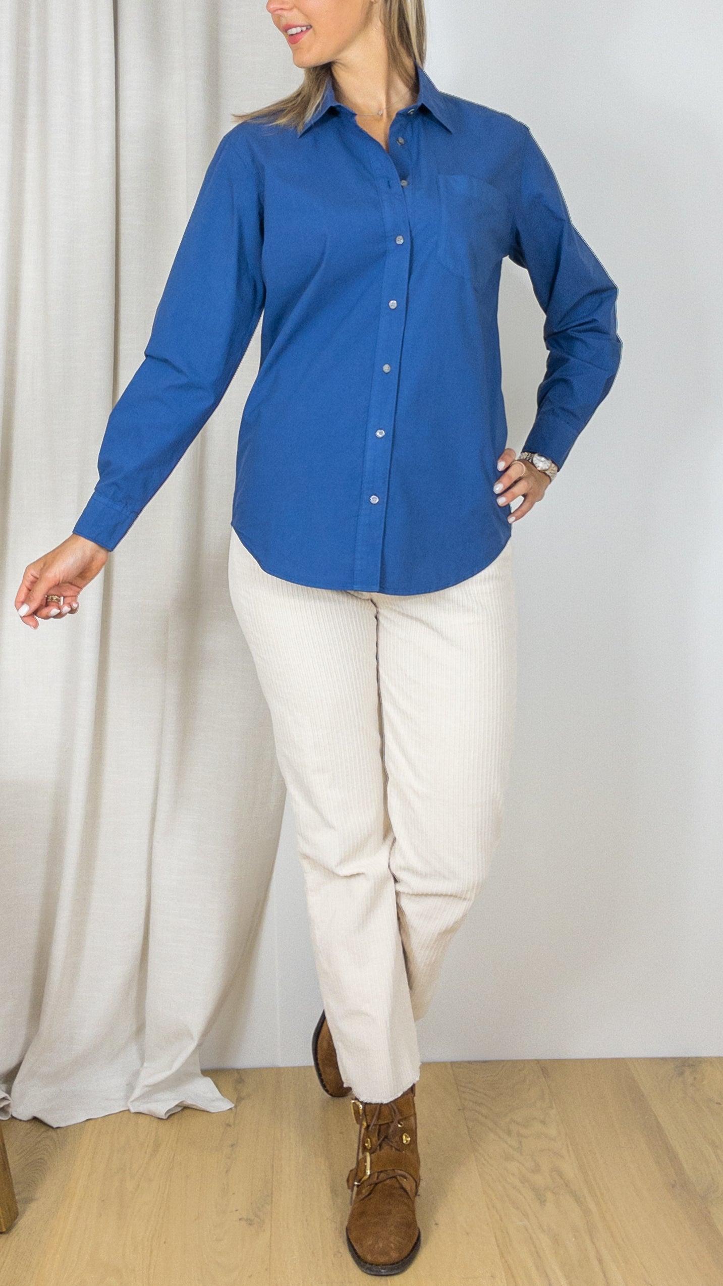 CHEMISE BASE EN POPELINE DE COTON 605BACJ COVER HARTFORD JEANS