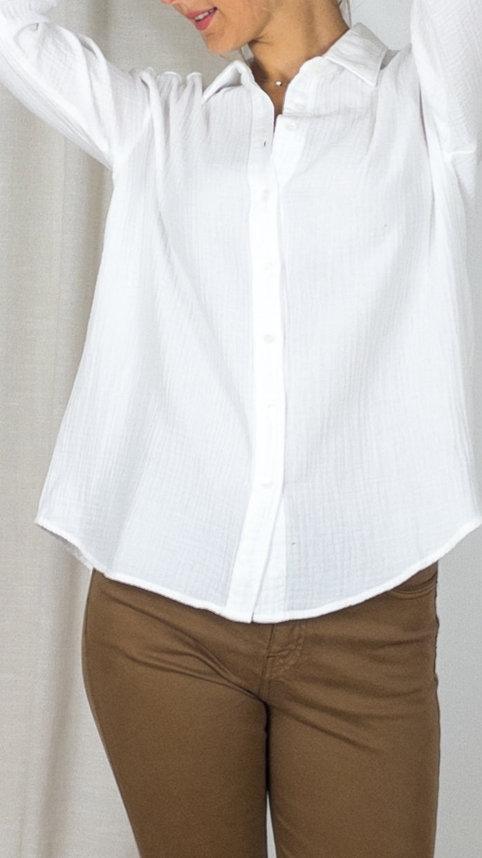 CHEMISE DROITE EN GAZE DE COTON CINEMA 605BACD HARTFORD NACRE