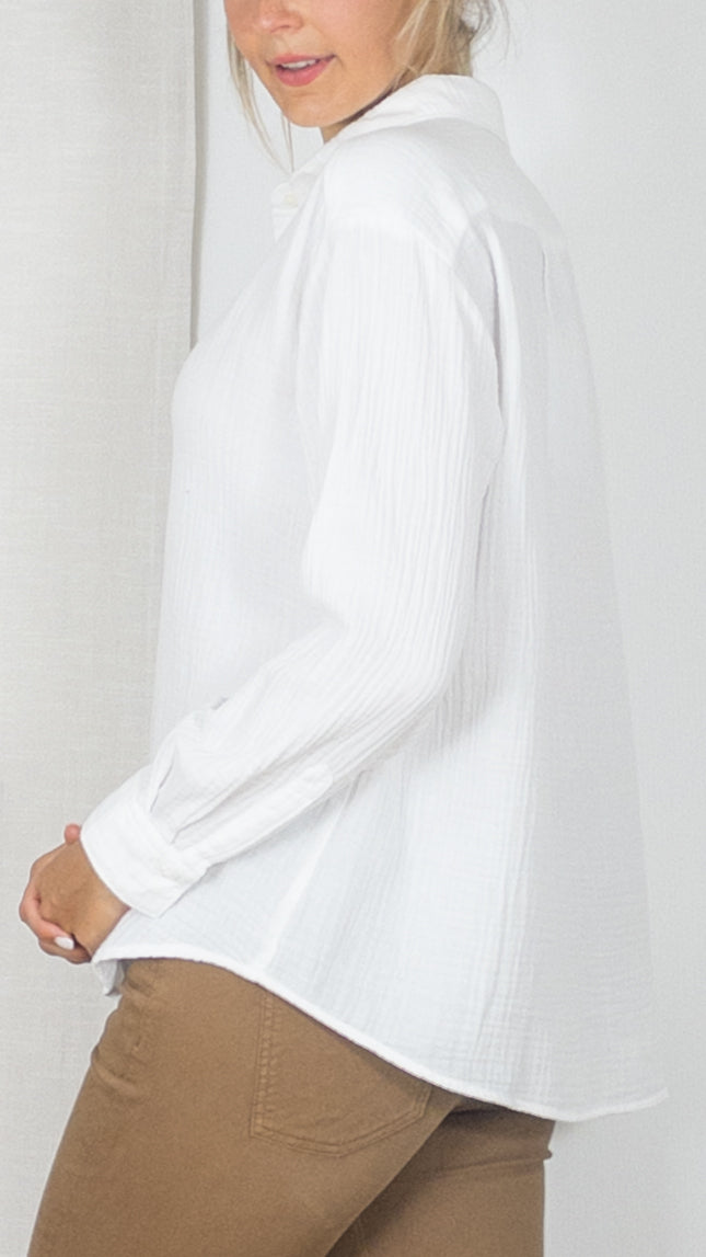 CHEMISE DROITE EN GAZE DE COTON CINEMA 605BACD HARTFORD NACRE