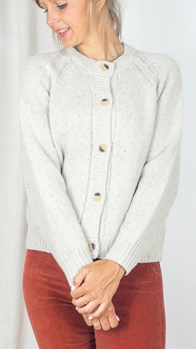 CARDIGAN EN MAILLE CHINEE MESMER HARTFORD ECRU