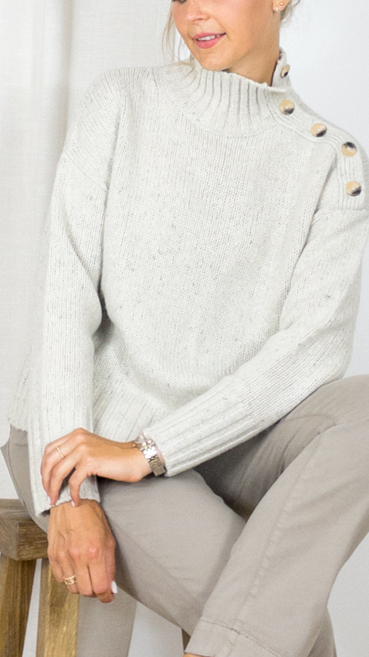 PULL COL CHEMINEE MAILLE CHINEE HARTFORD MYLLART ECRU