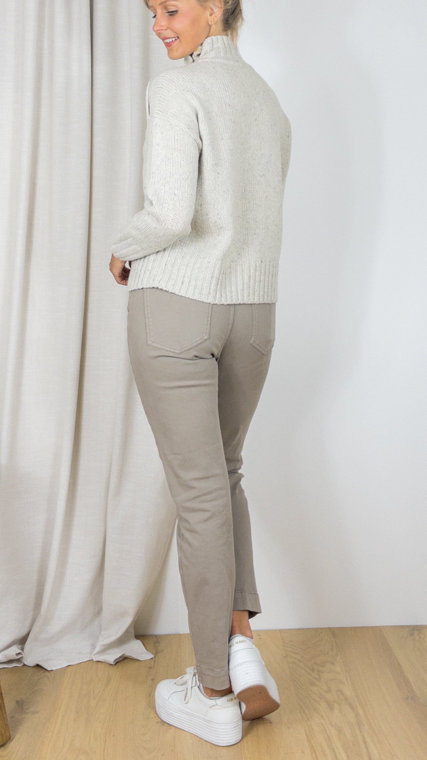 PULL COL CHEMINEE MAILLE CHINEE HARTFORD MYLLART ECRU