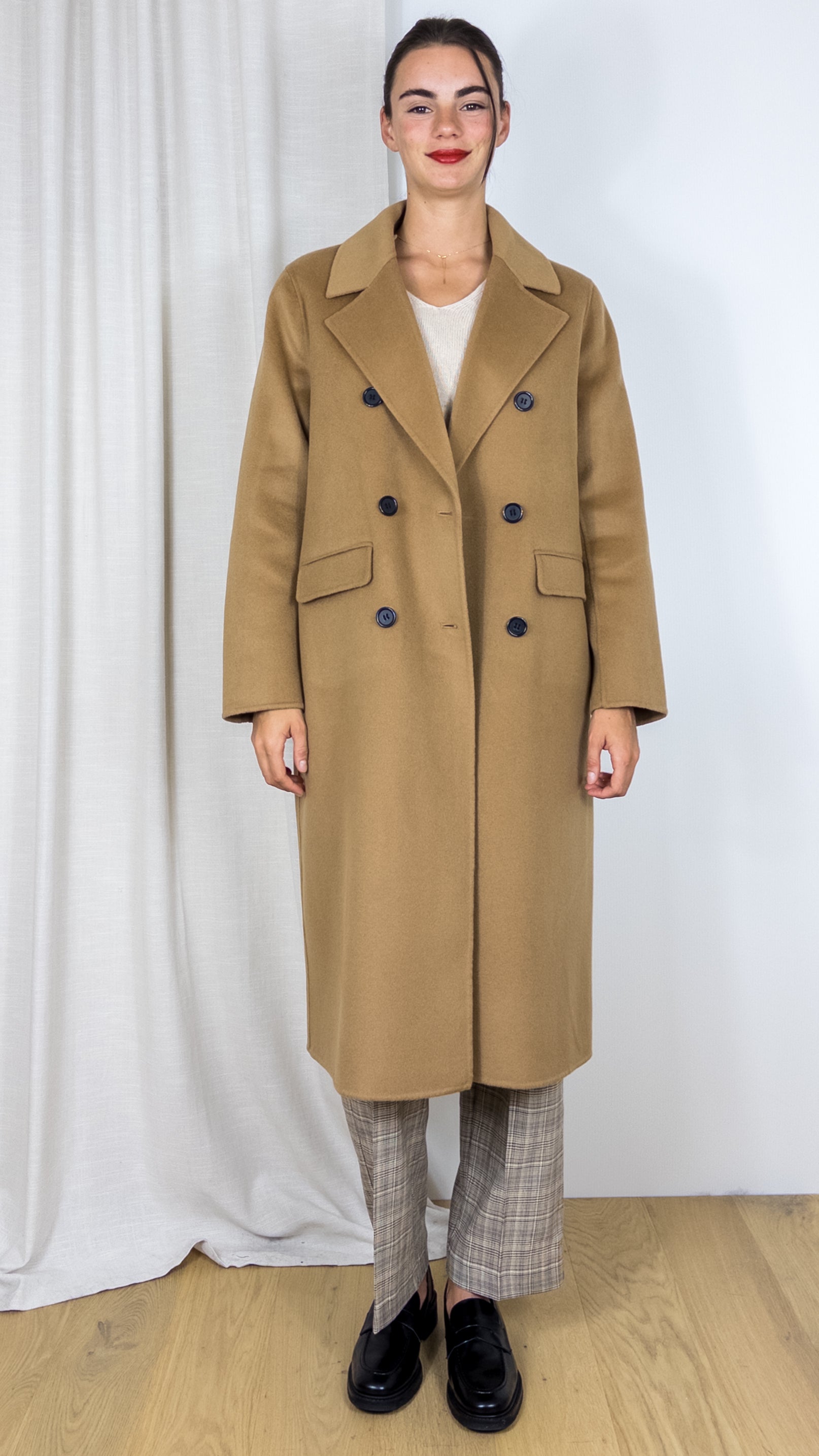 MANTEAU DROIT LOU2310 LOU ANDREA CAMEL