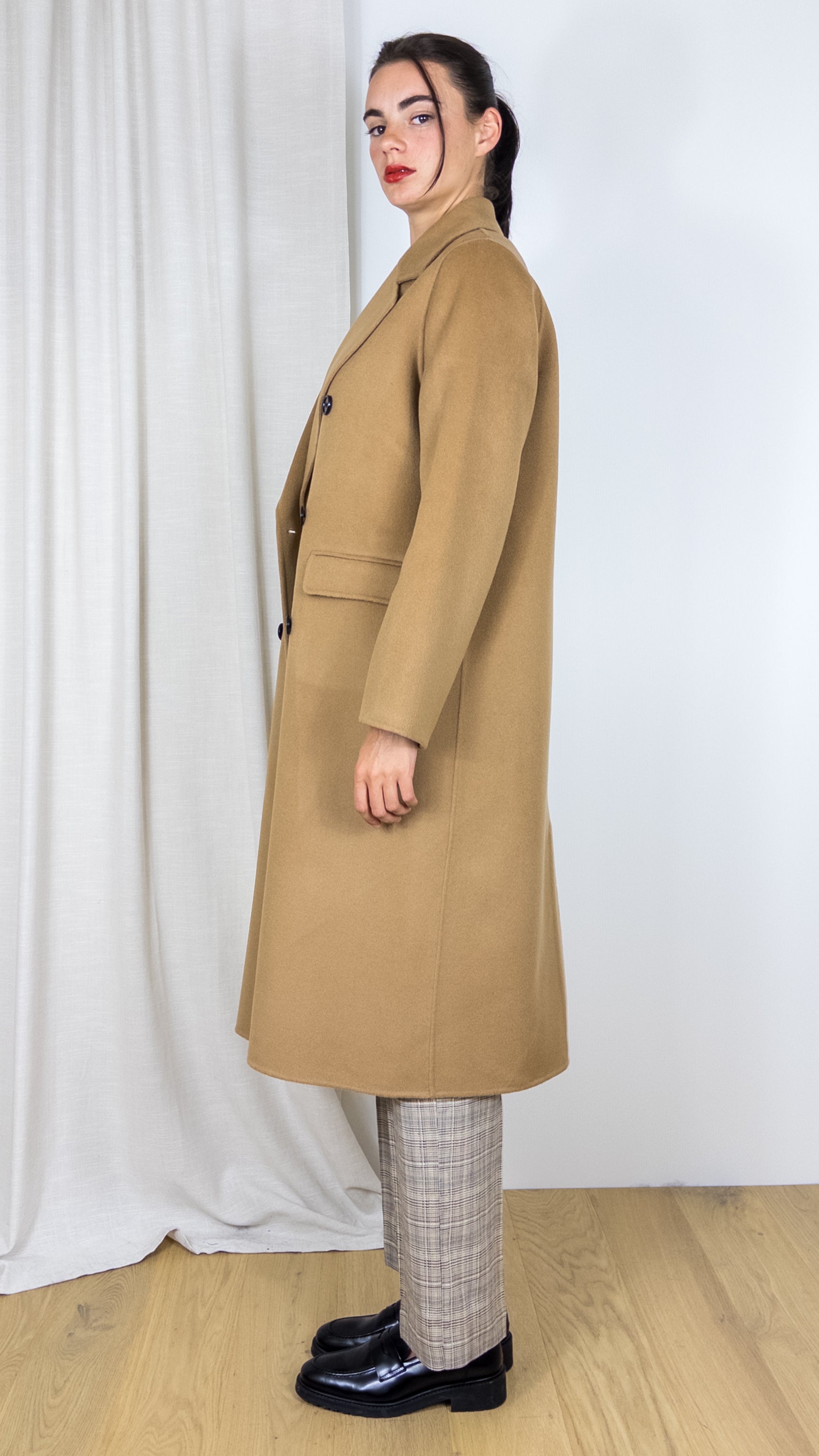 MANTEAU DROIT LOU2310 LOU ANDREA CAMEL