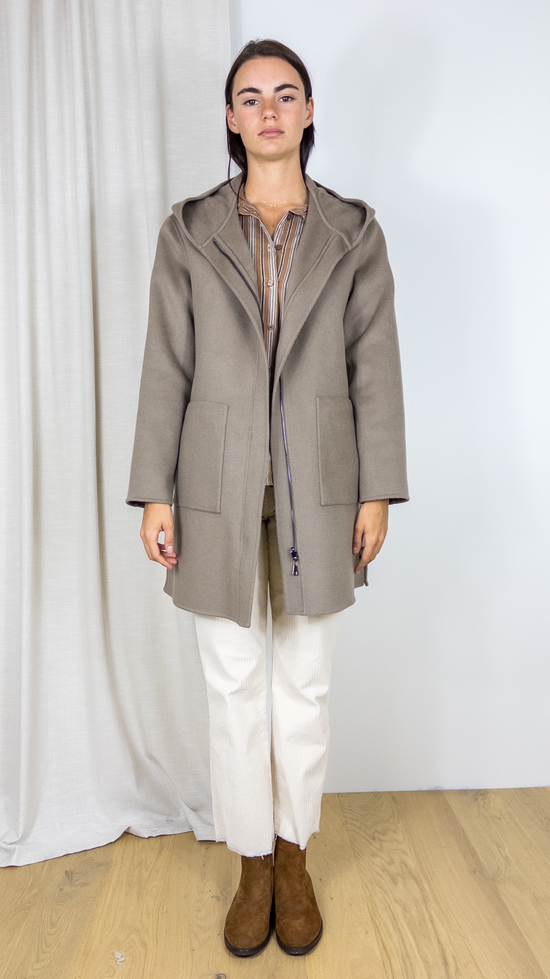 MANTEAU EN LAINE LOU2306 LOU ANDREA SABBIA