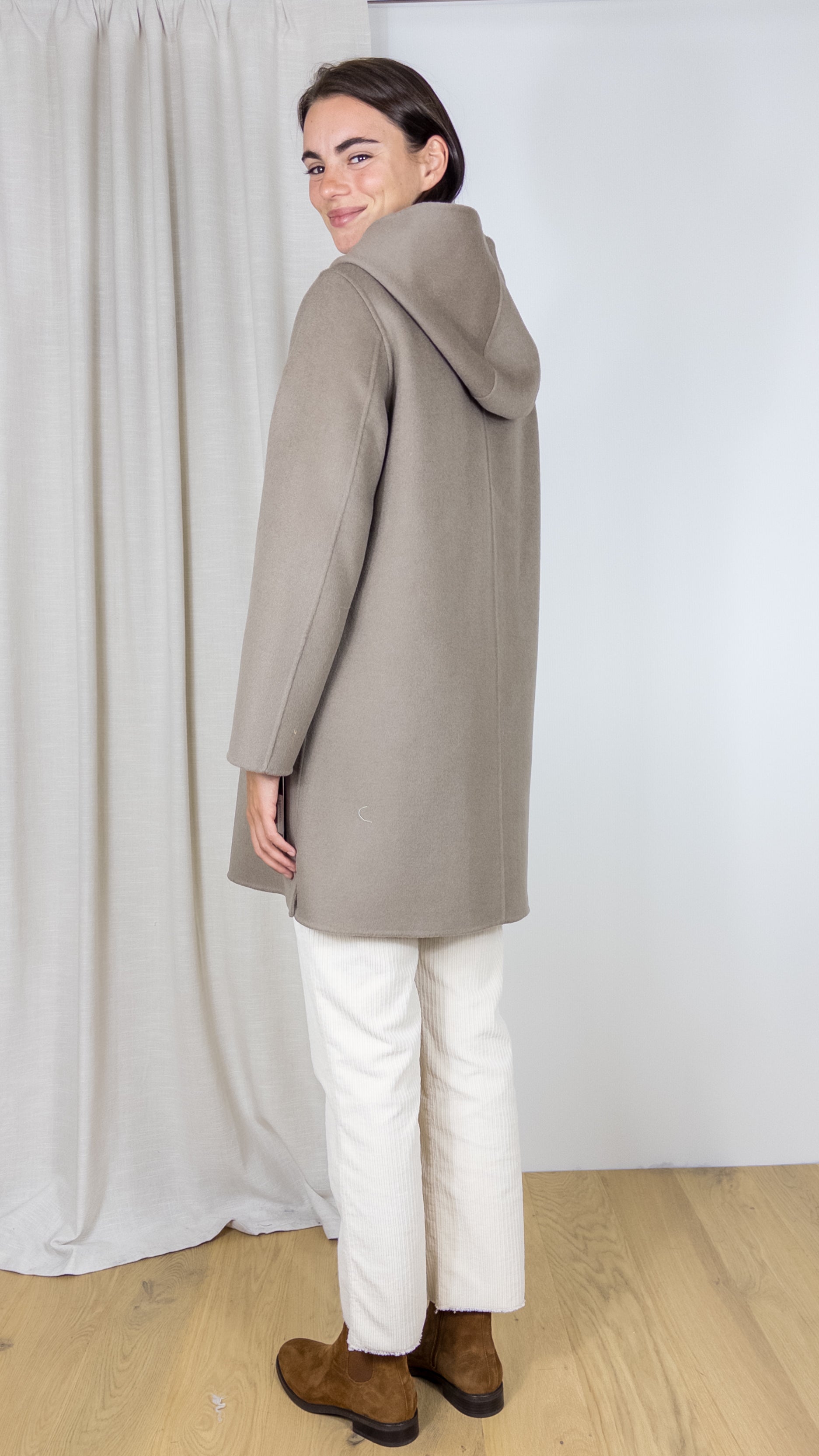 MANTEAU EN LAINE LOU2306 LOU ANDREA SABBIA