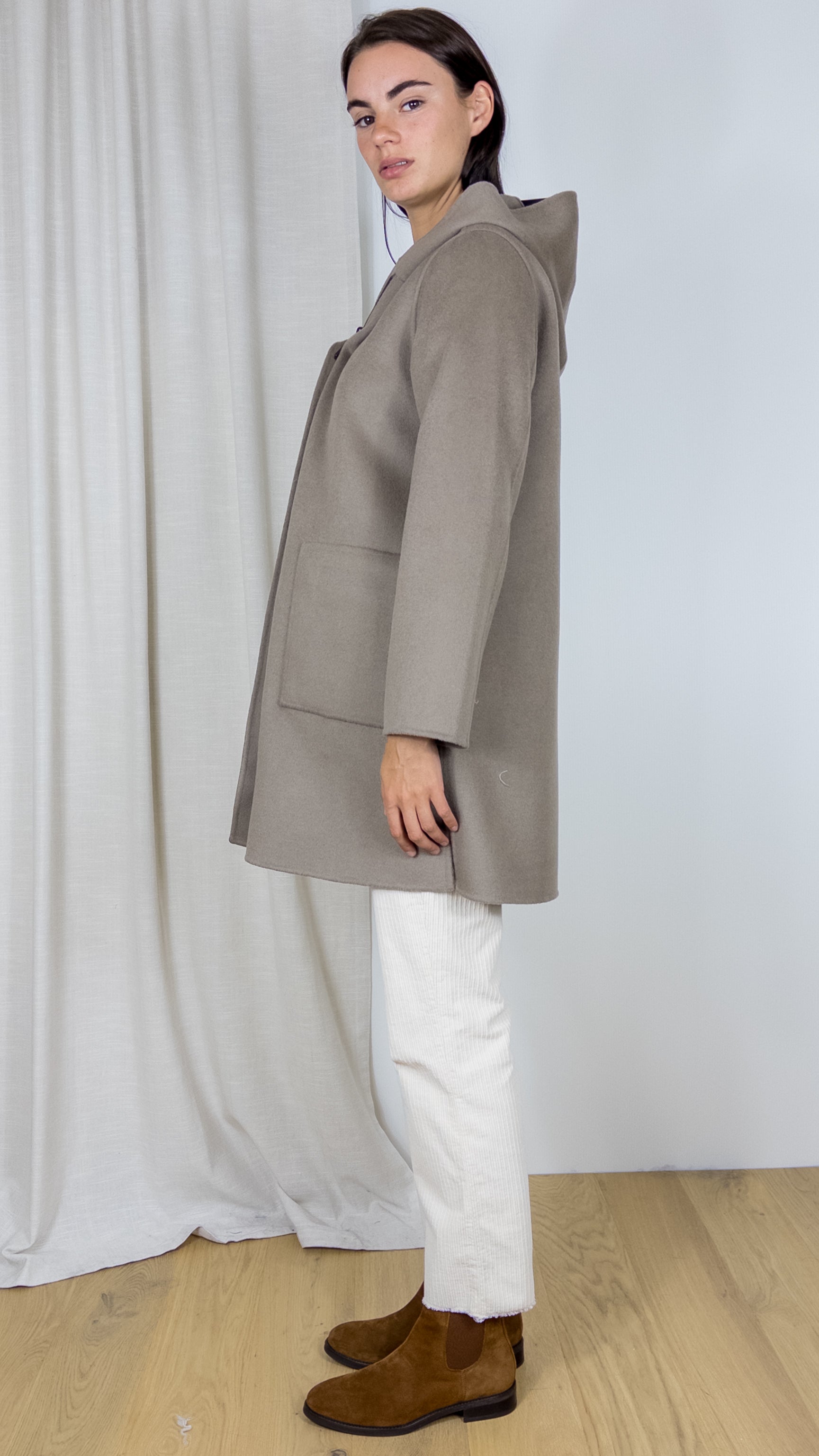 MANTEAU EN LAINE LOU2306 LOU ANDREA SABBIA