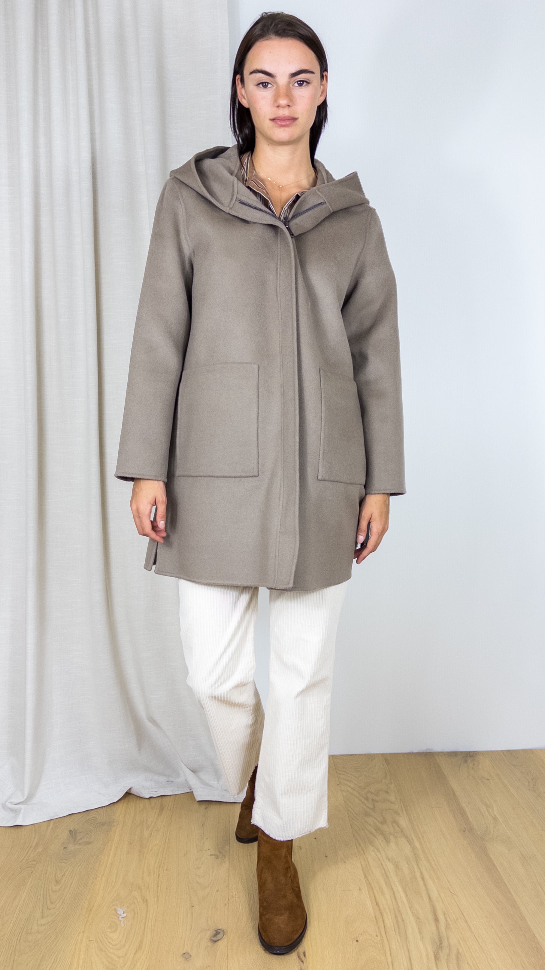 MANTEAU EN LAINE LOU2306 LOU ANDREA SABBIA