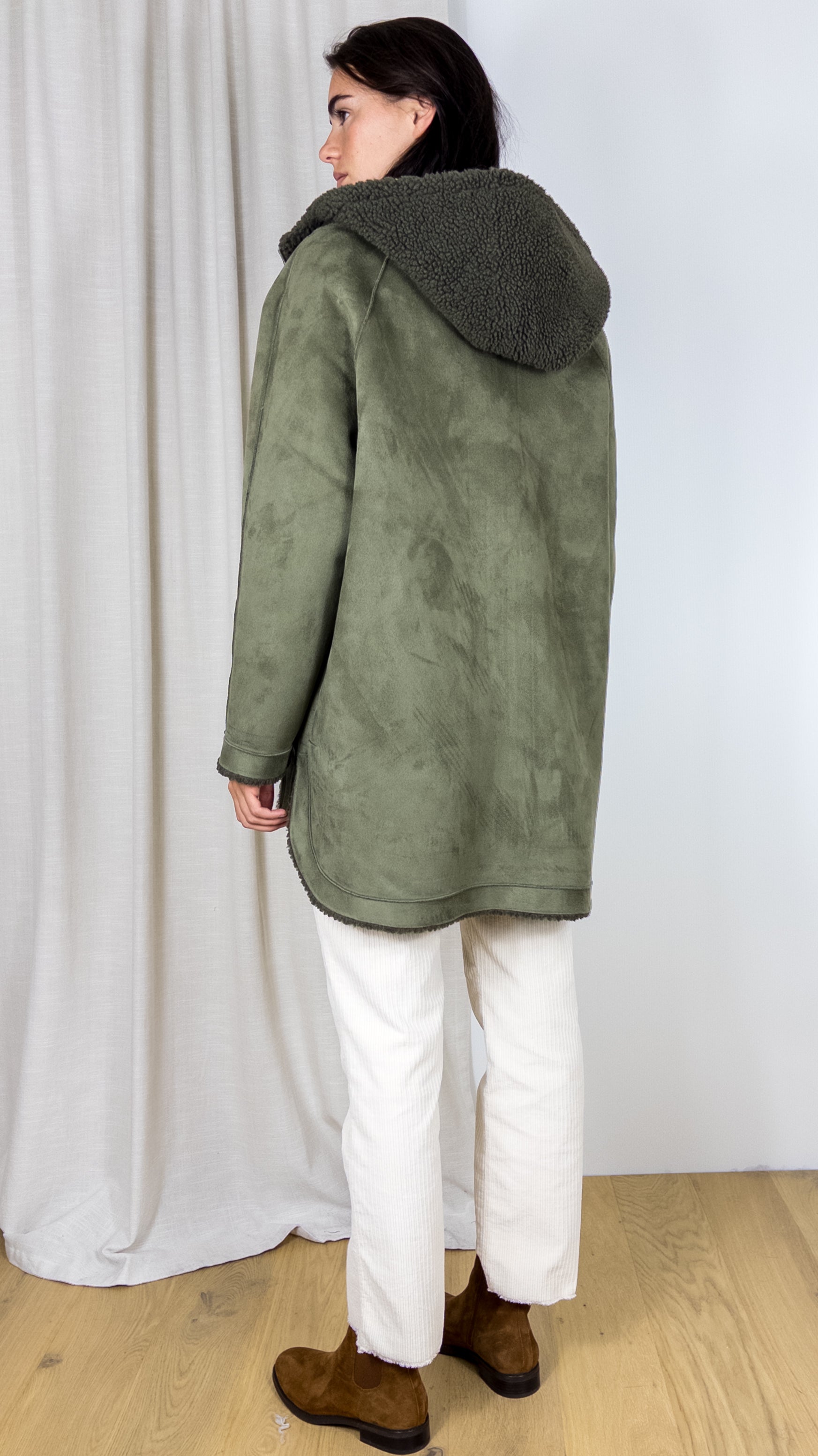 MANTEAU REVERSIBLE AVI MONT LOU ANDREA KAKI