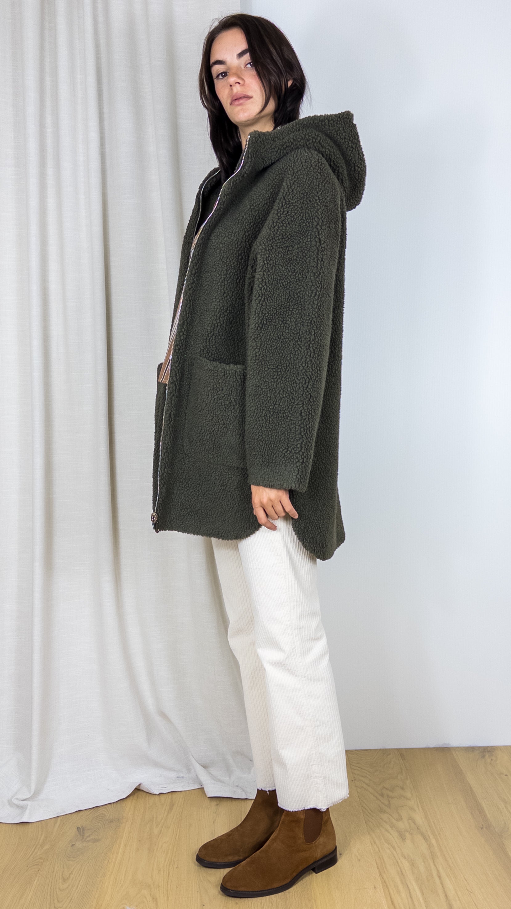 MANTEAU REVERSIBLE AVI MONT LOU ANDREA KAKI