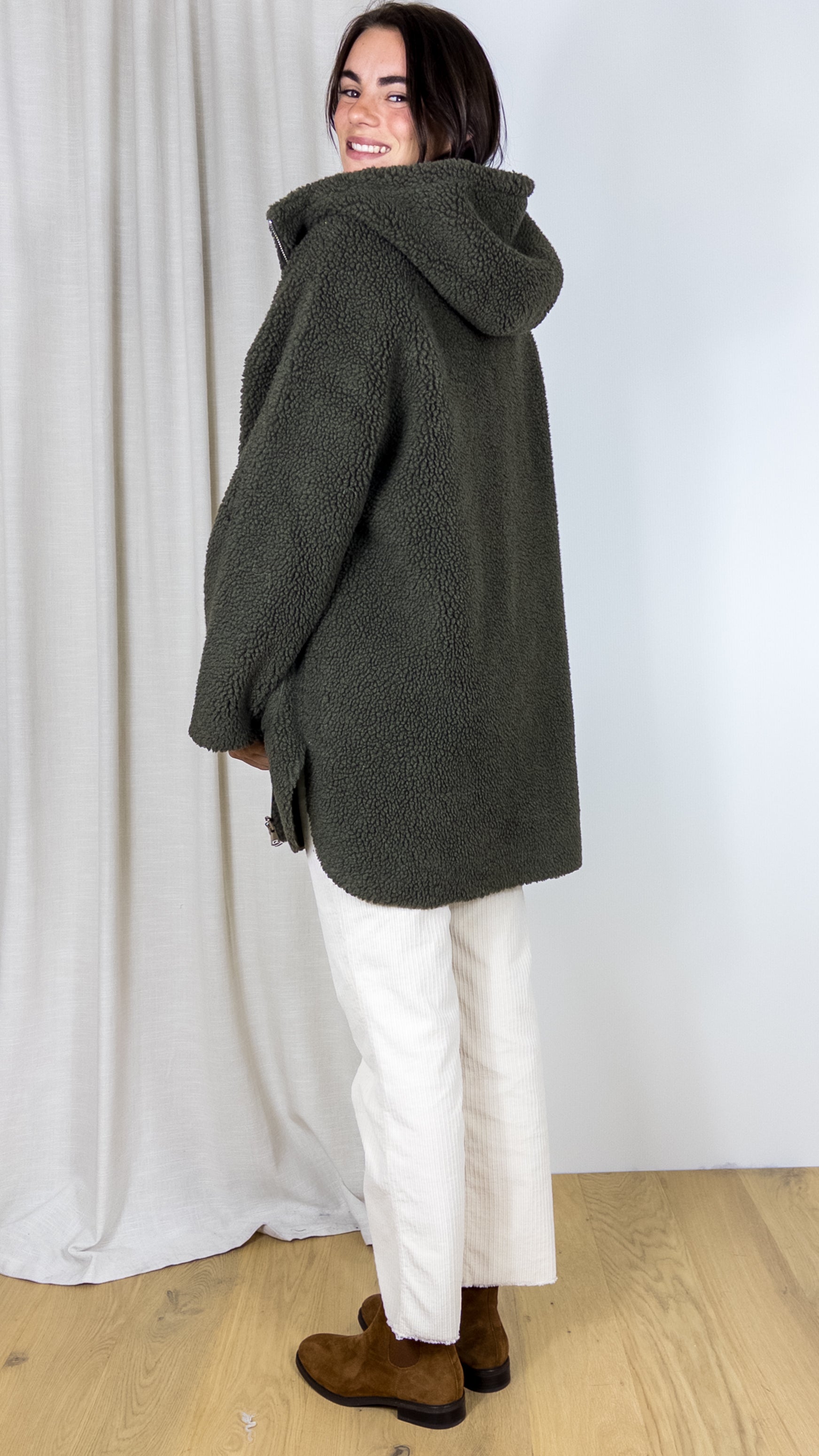 MANTEAU REVERSIBLE AVI MONT LOU ANDREA KAKI