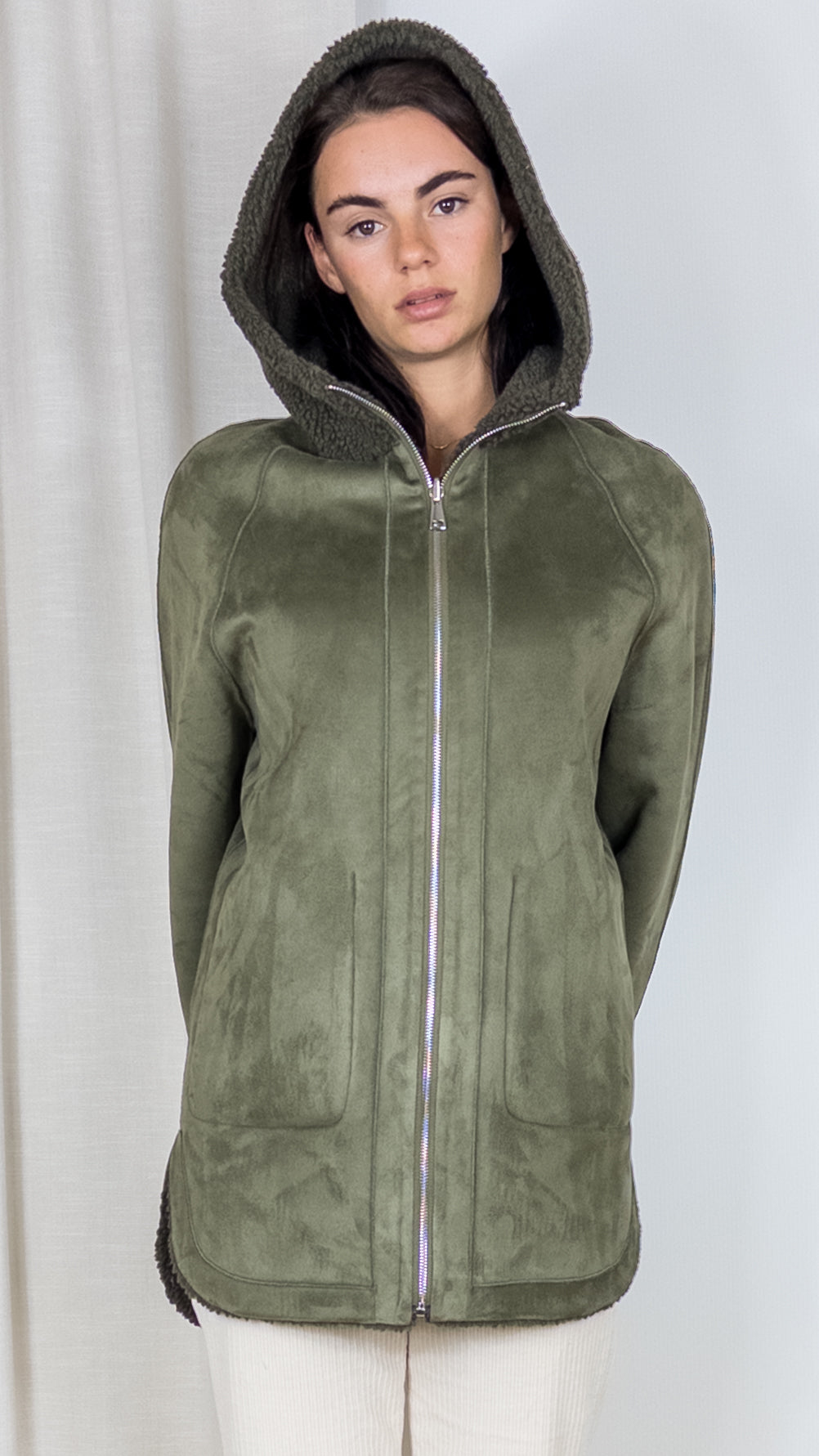 MANTEAU REVERSIBLE AVI MONT LOU ANDREA KAKI