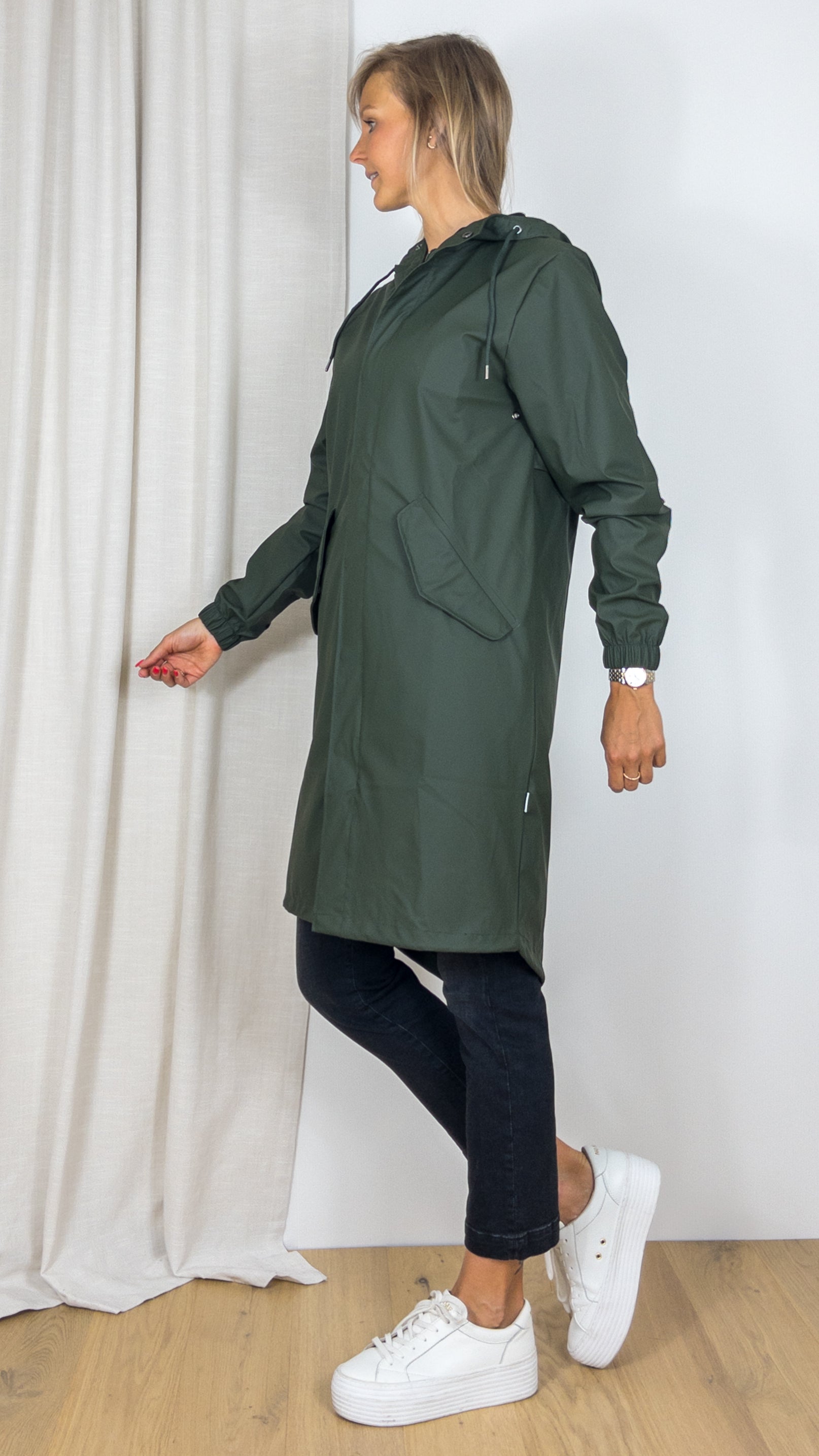 PARKA RAINS 18140 FISHTAIL PARKA GREEN