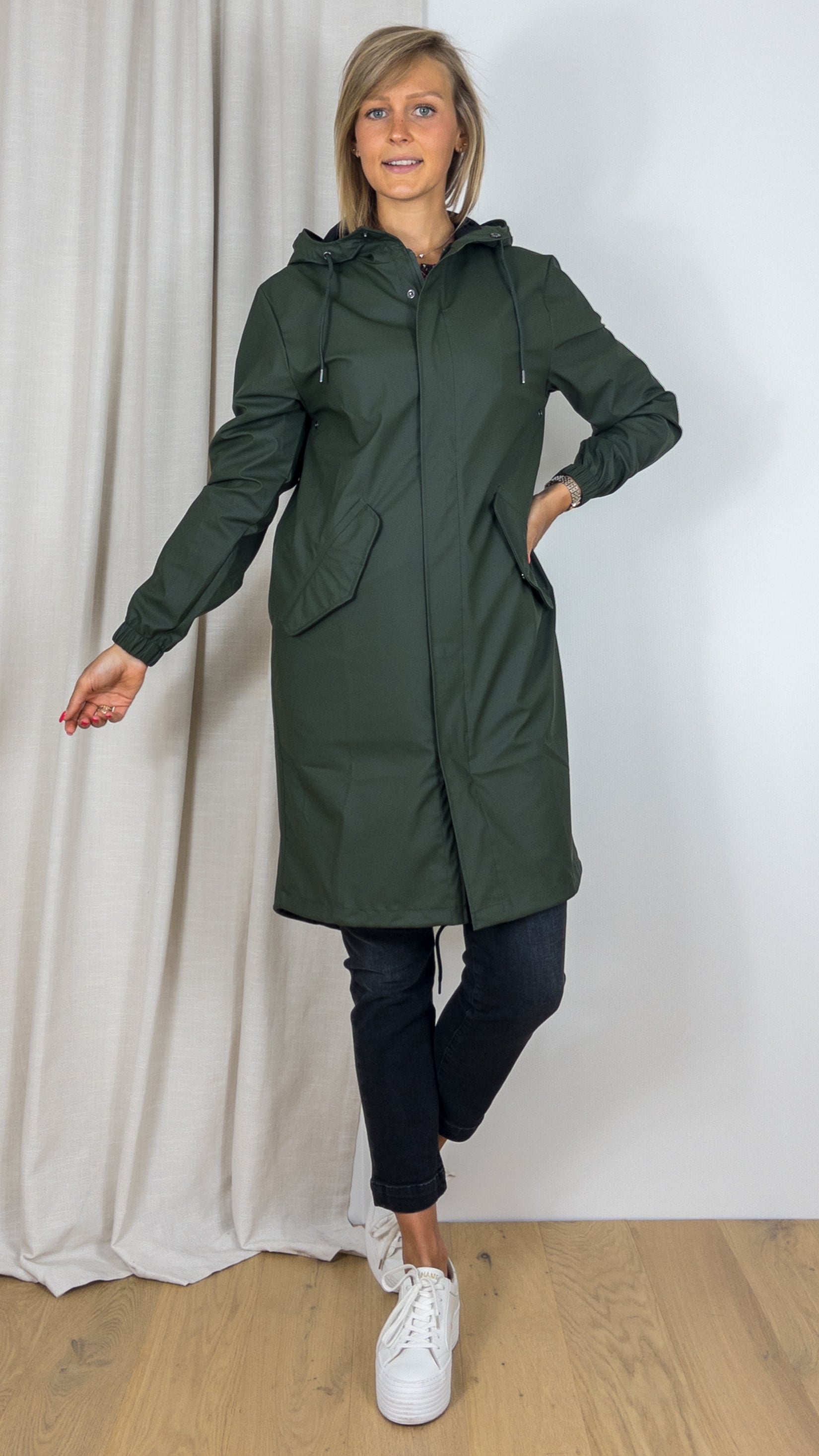 PARKA RAINS 18140 FISHTAIL PARKA GREEN