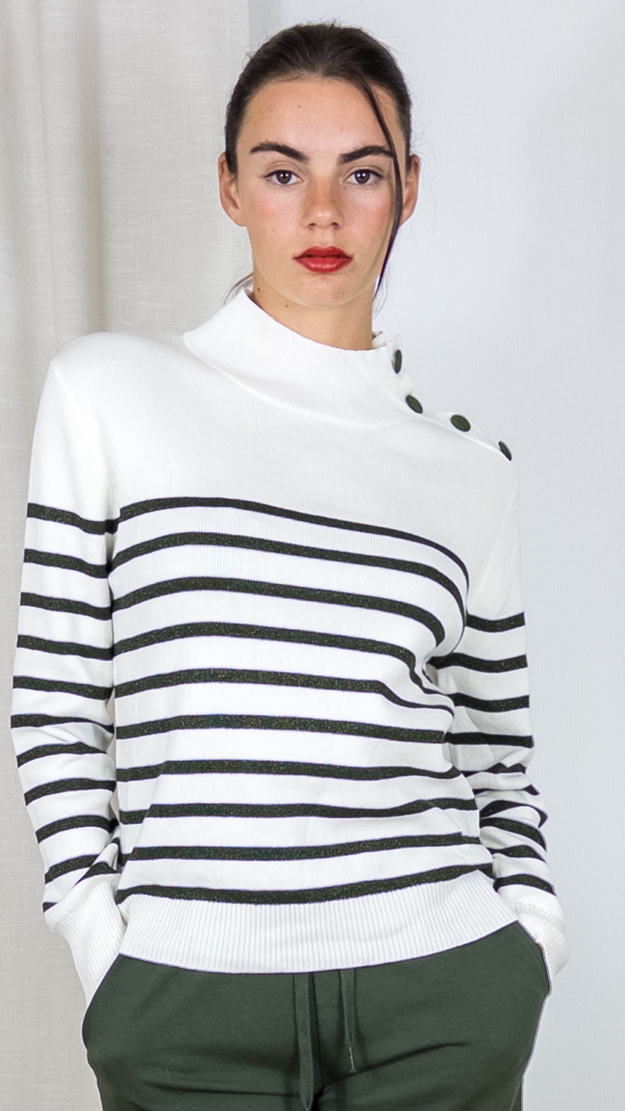 PULL RAYE LA PETITE ETOILE ASHA ECRU KAKI