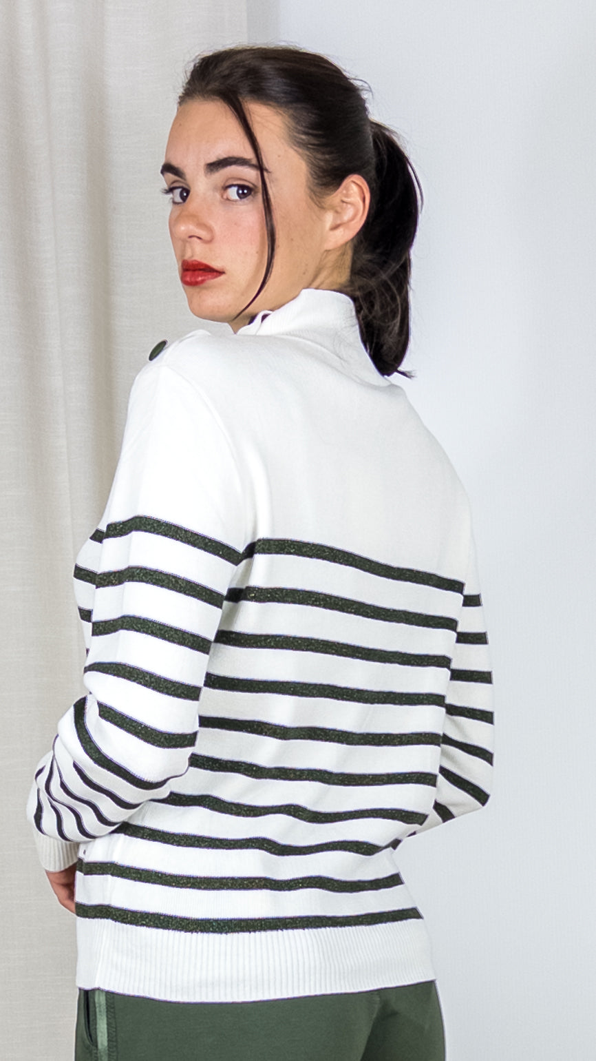 PULL RAYE LA PETITE ETOILE ASHA ECRU KAKI
