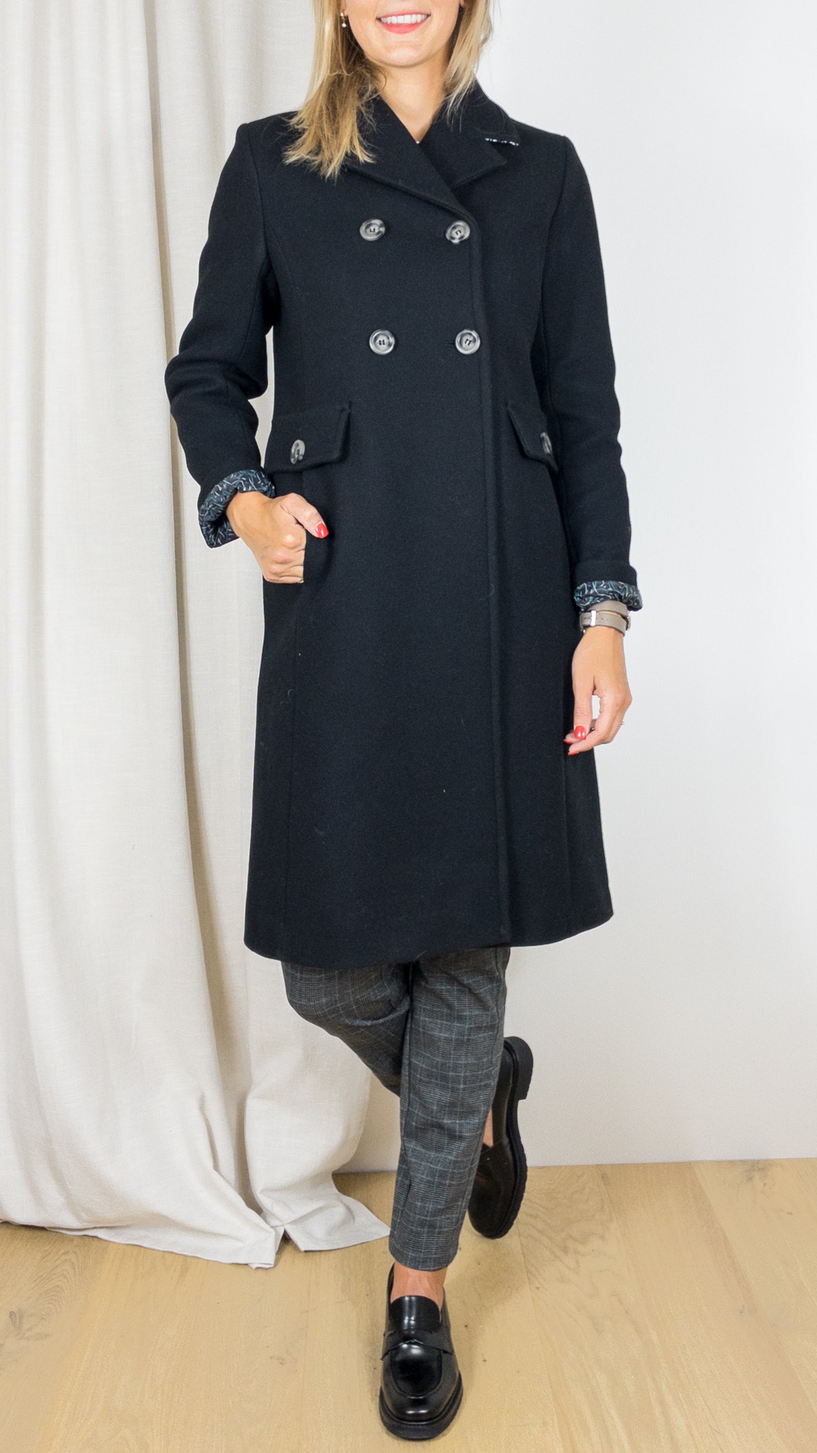 MANTEAU LONG EN LAINE CLARAC LENER NOIR