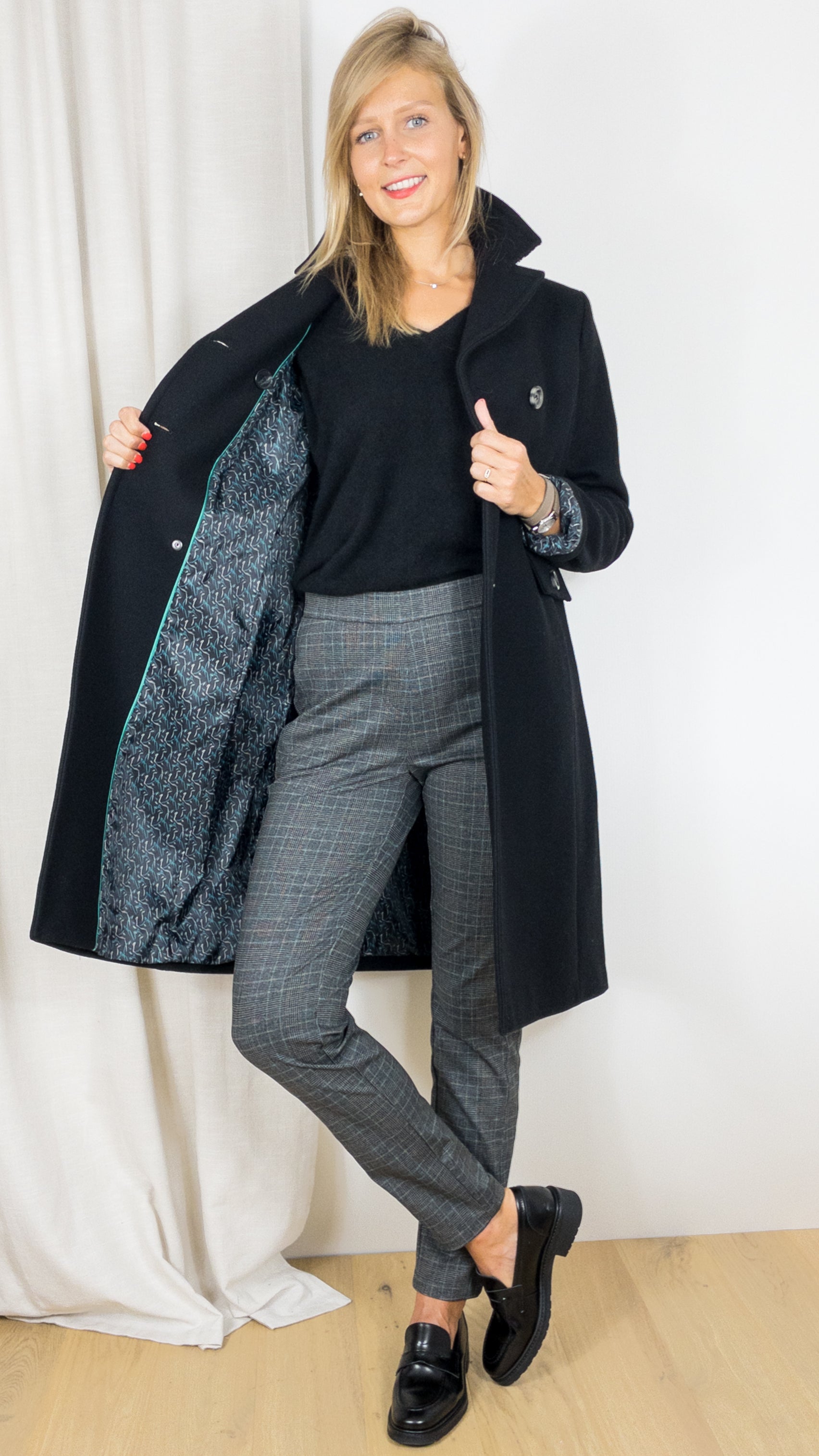 MANTEAU LONG EN LAINE CLARAC LENER NOIR