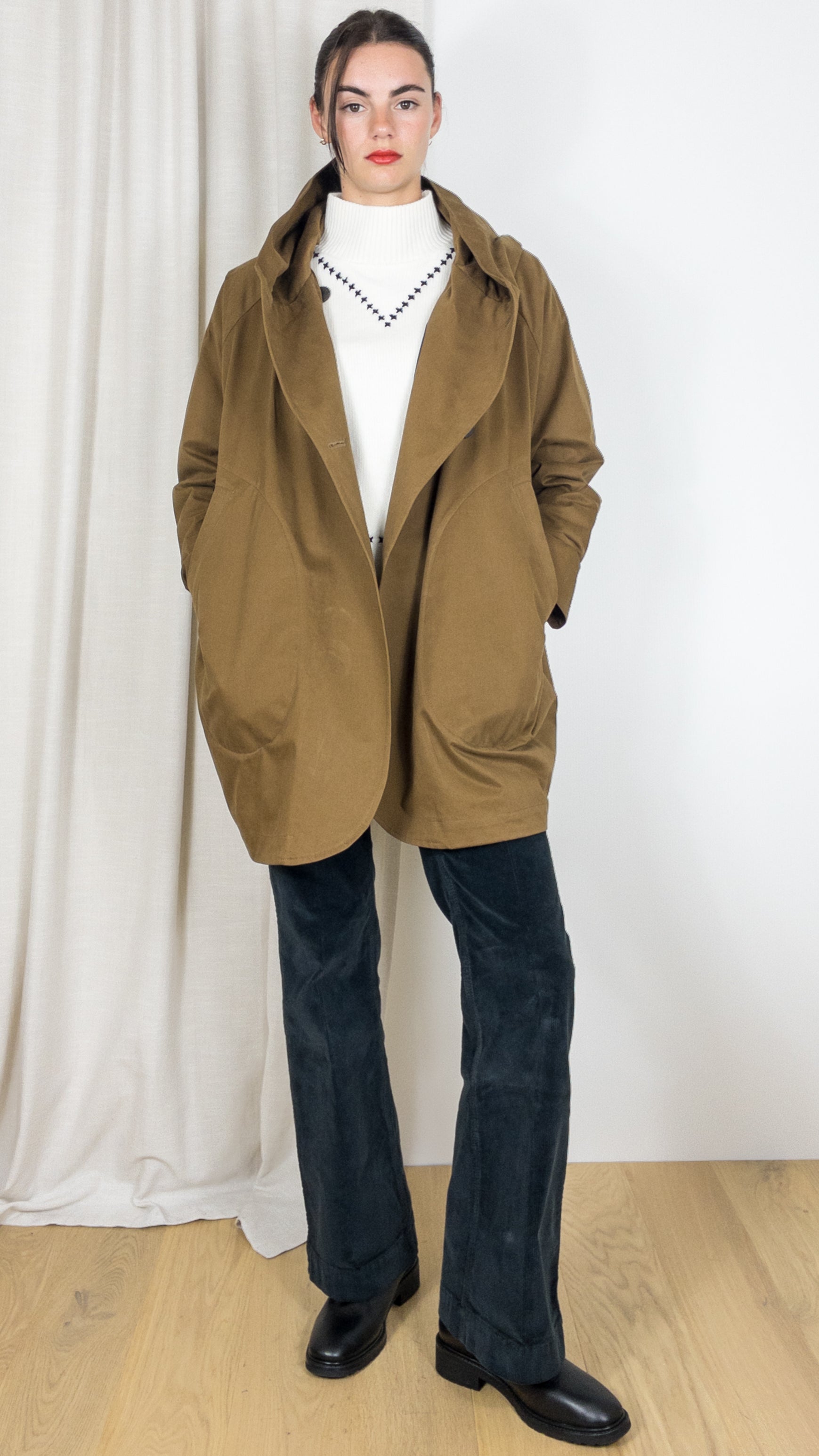 PARKA TULIPE EN COTON PAOLA ECO PRET POUR PARTIR TABAC
