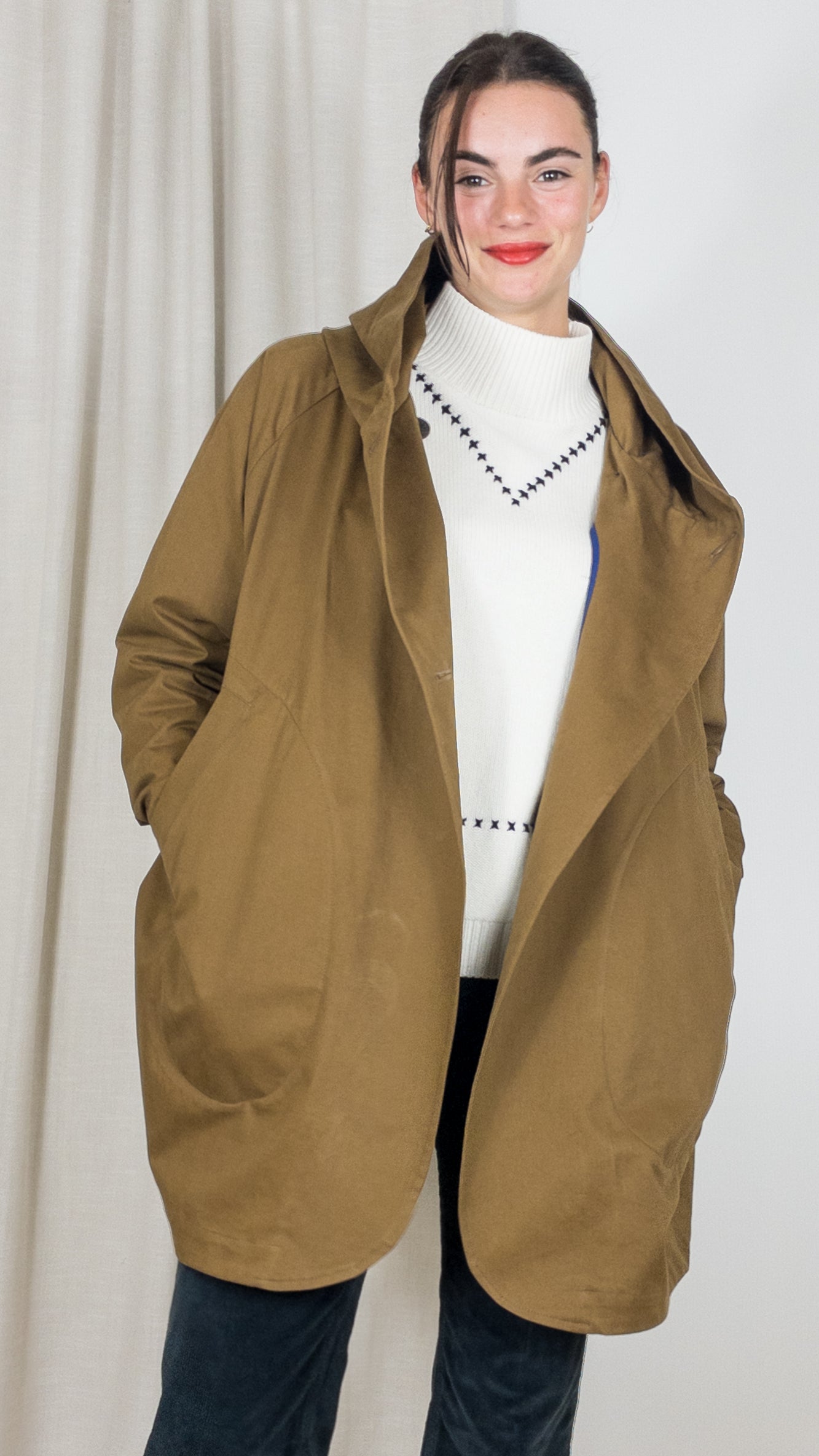 PARKA TULIPE EN COTON PAOLA ECO PRET POUR PARTIR TABAC