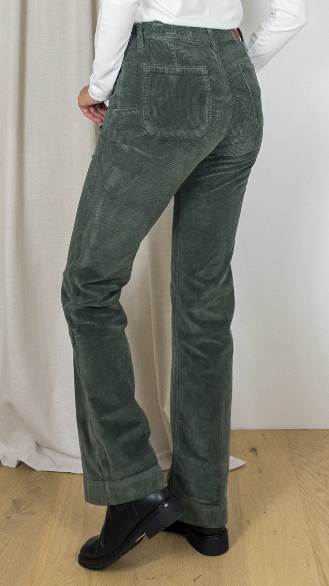 JEANS EVASE EN VELOURS JANE BLUE BASTILLE PLAZA KAKI