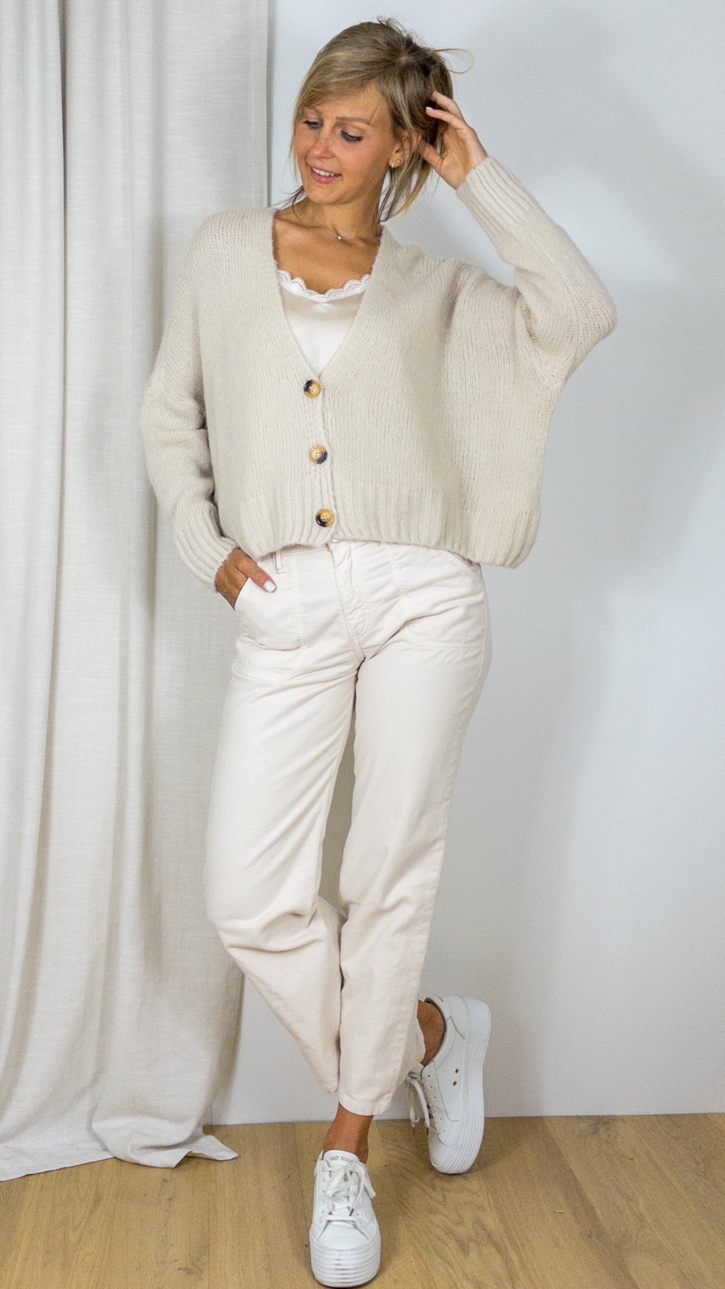 GILET V OVERSIZE STUDIO PARISIEN 9417 BEIGE