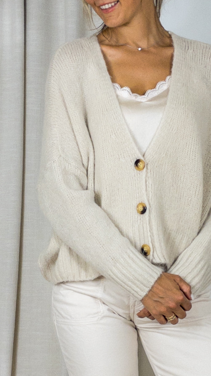 GILET V OVERSIZE STUDIO PARISIEN 9417 BEIGE